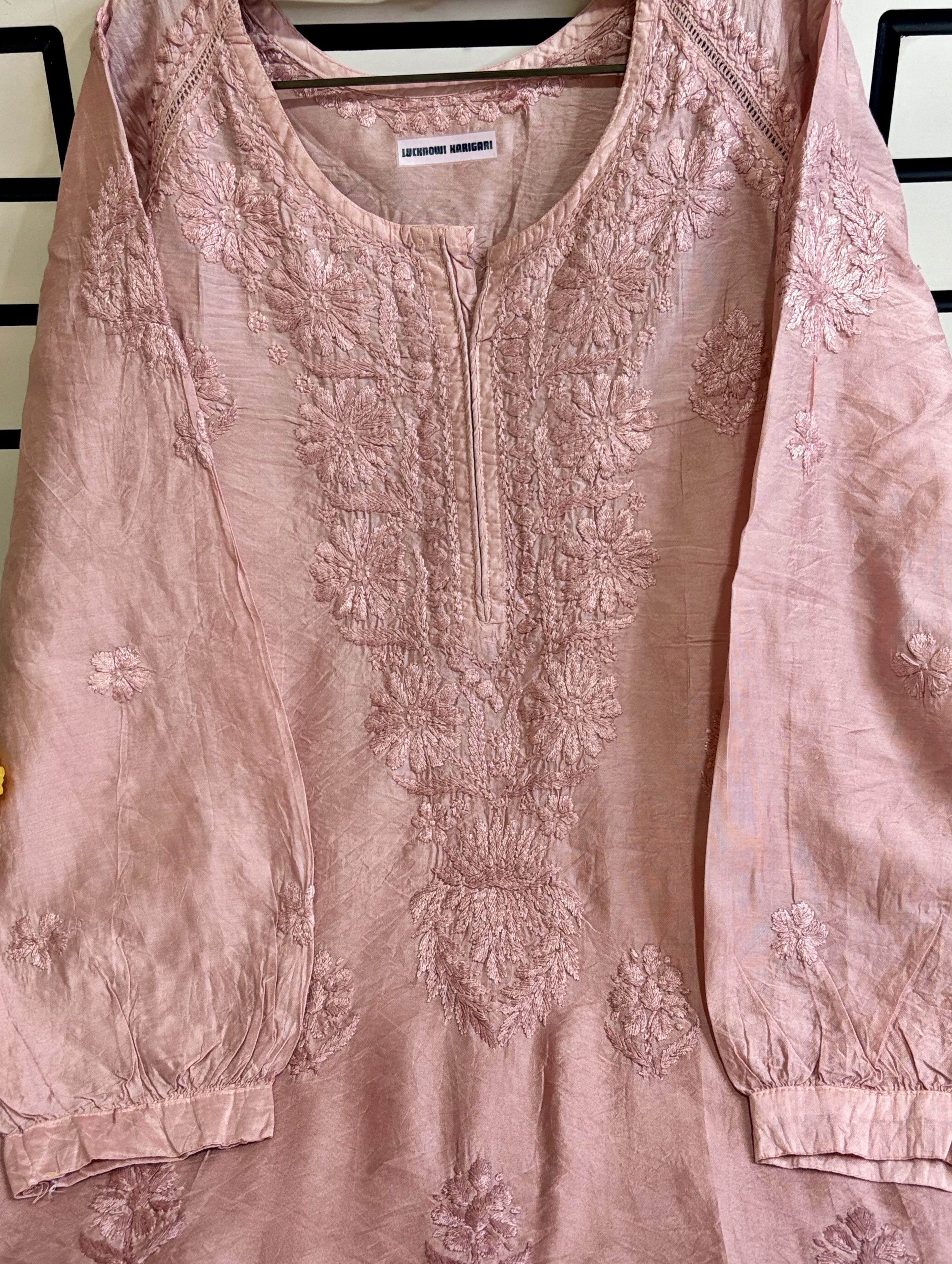 Premium Chanderi Silk kurti in Mauve Color