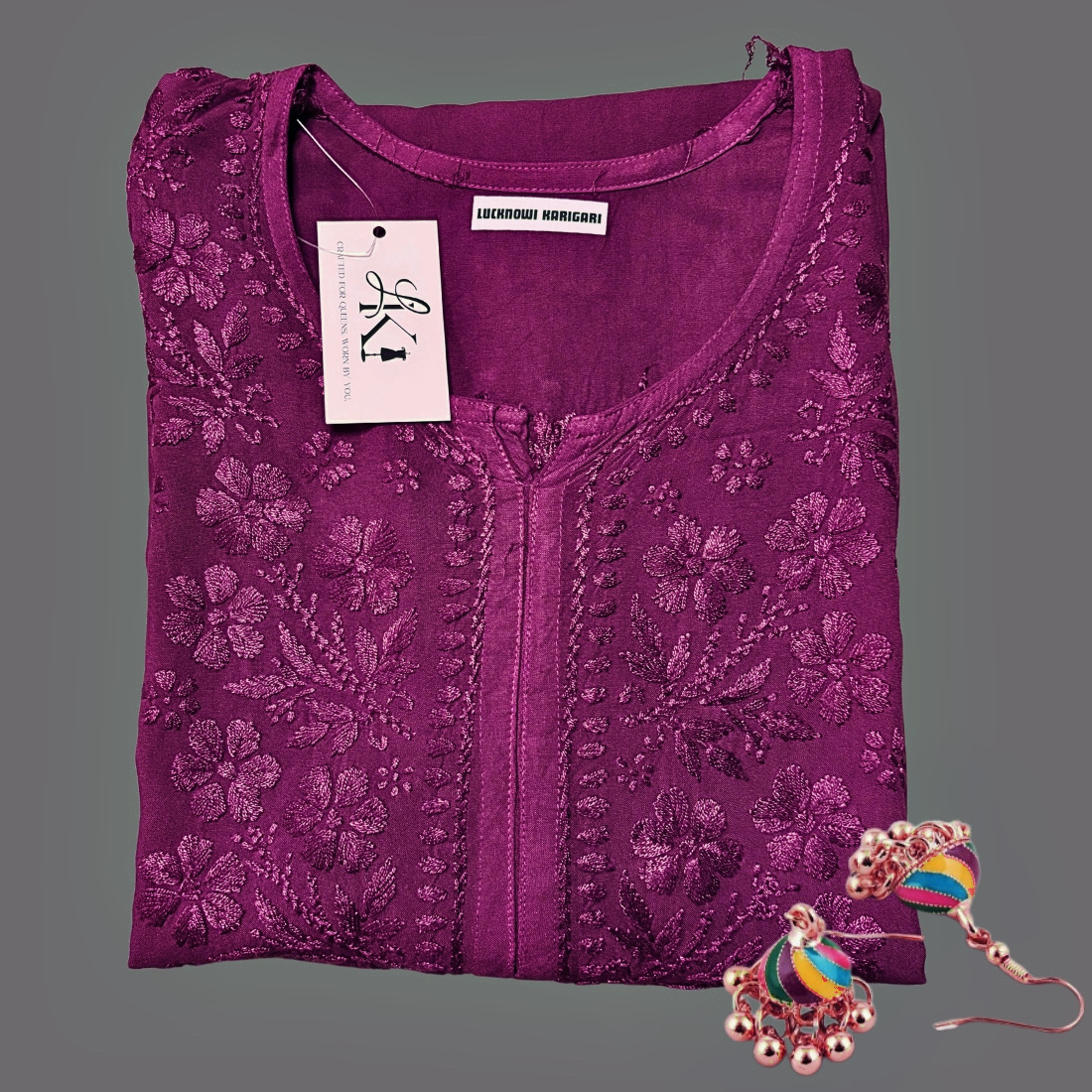 Lolipop Purple Rayon Kurti