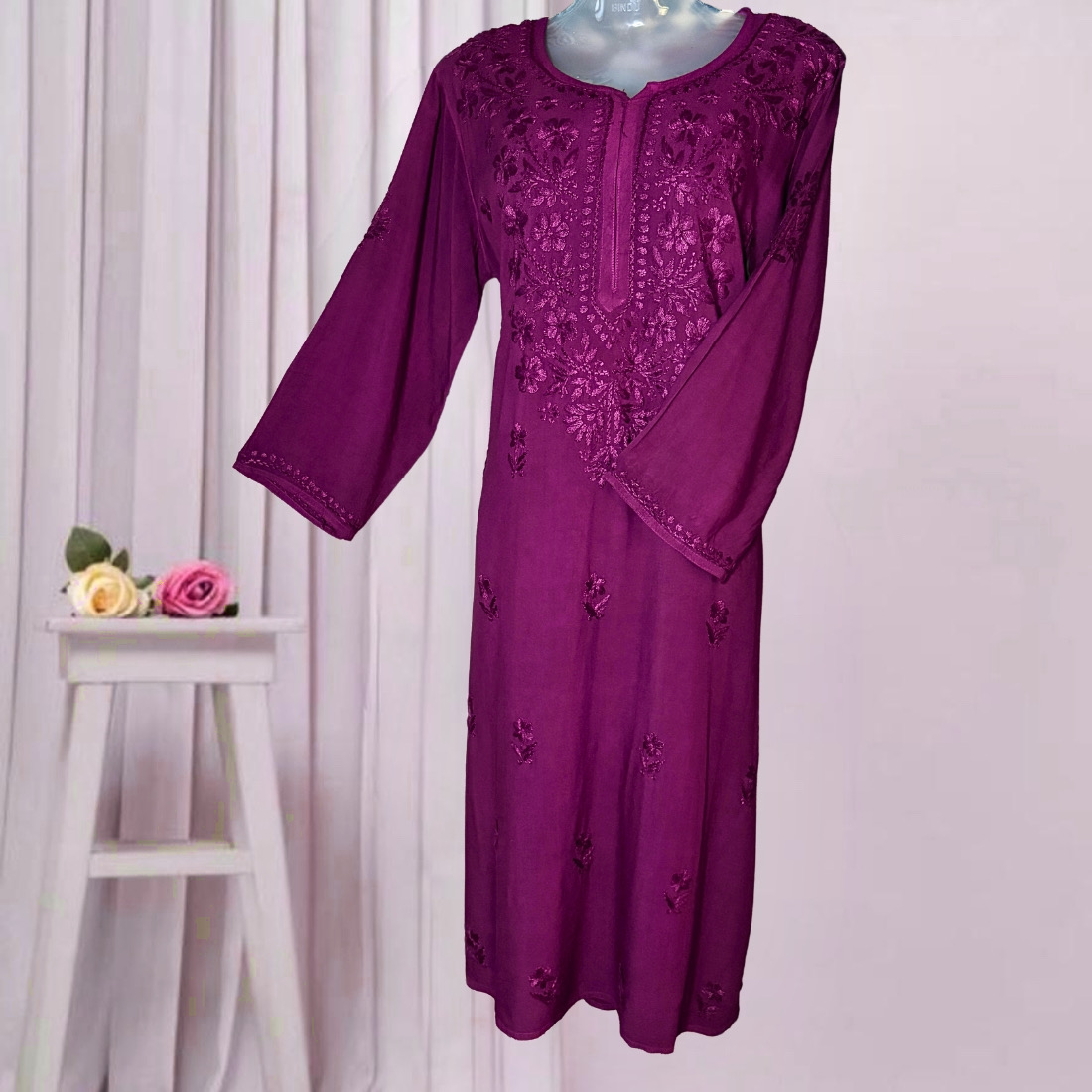 Lolipop Purple Rayon Kurti