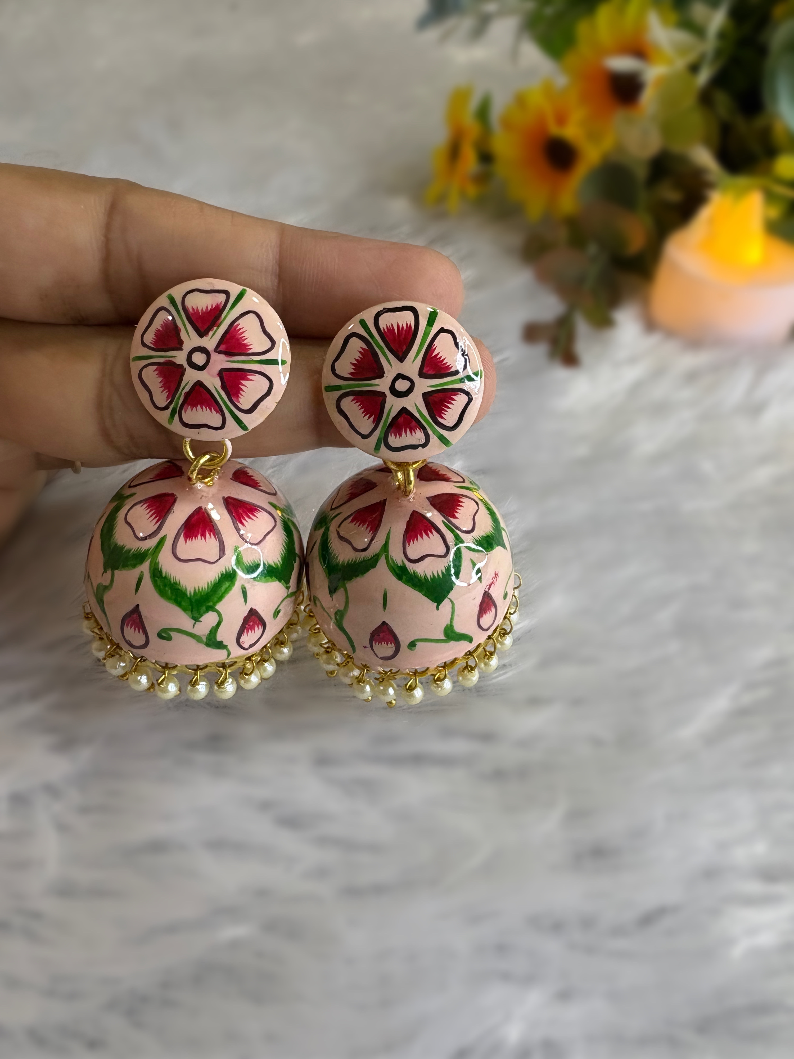 Nazakat Hand-Painted Earrings