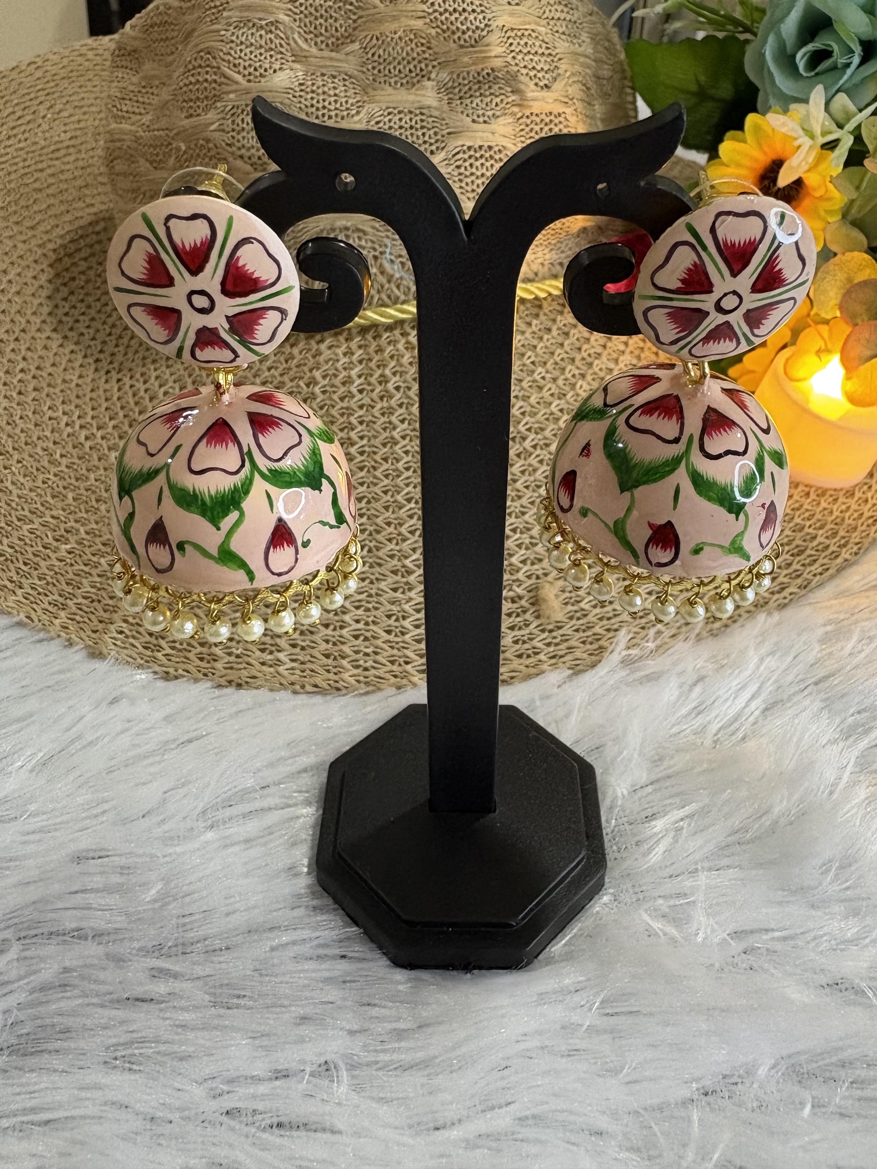 Nazakat Hand-Painted Earrings