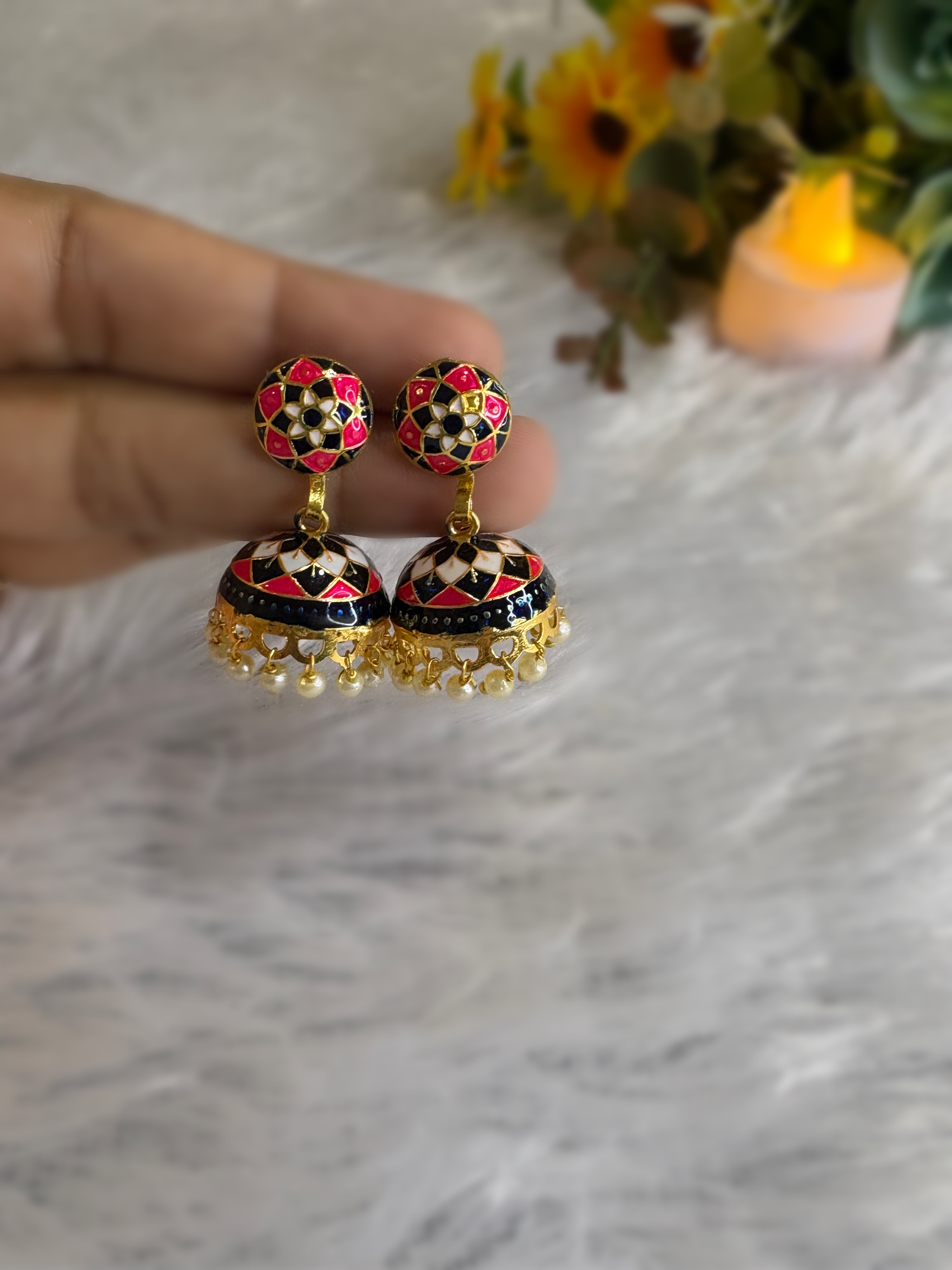 Noor-e-Rang Jhumka Earrings