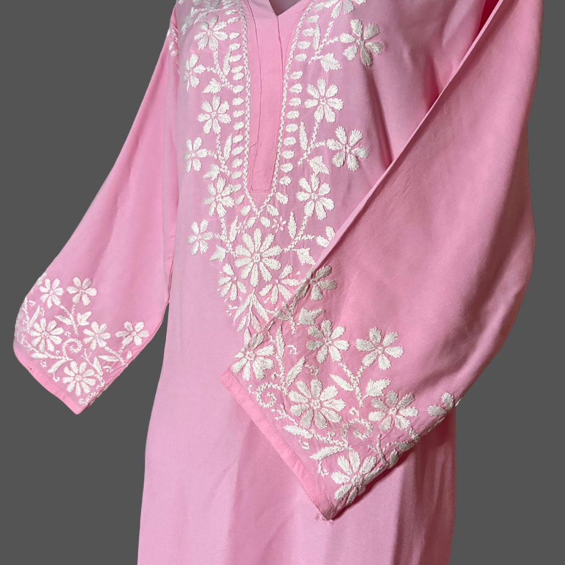 Amara Rayon Baby Pink Kurti