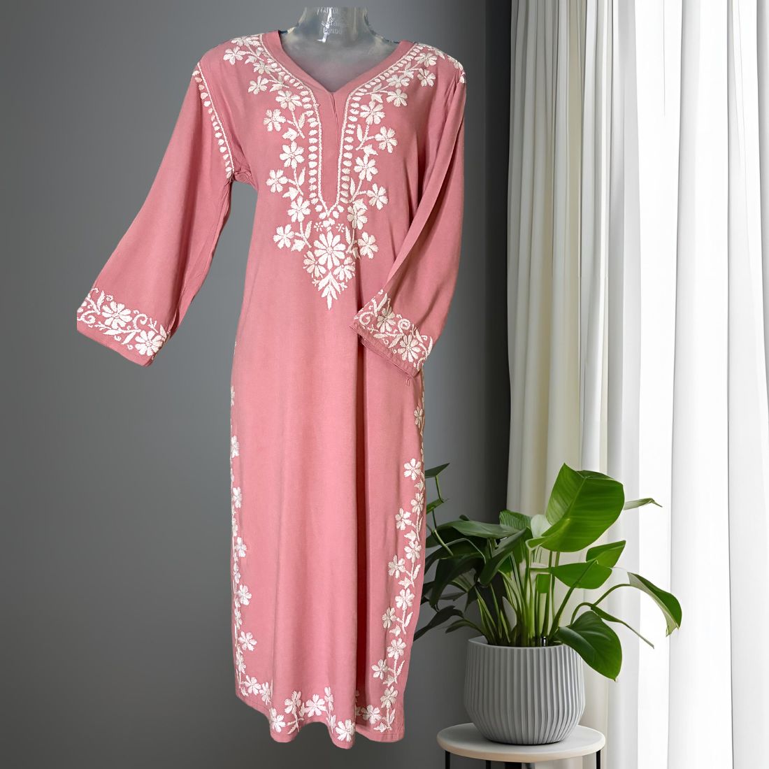 Amara Rayon Mauve Pink Kurti
