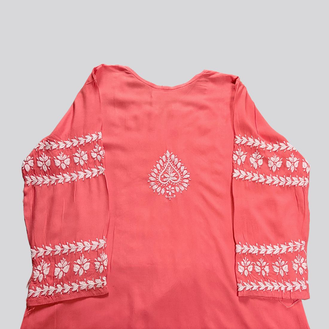 Heer Rayon Dark Peach Kurti