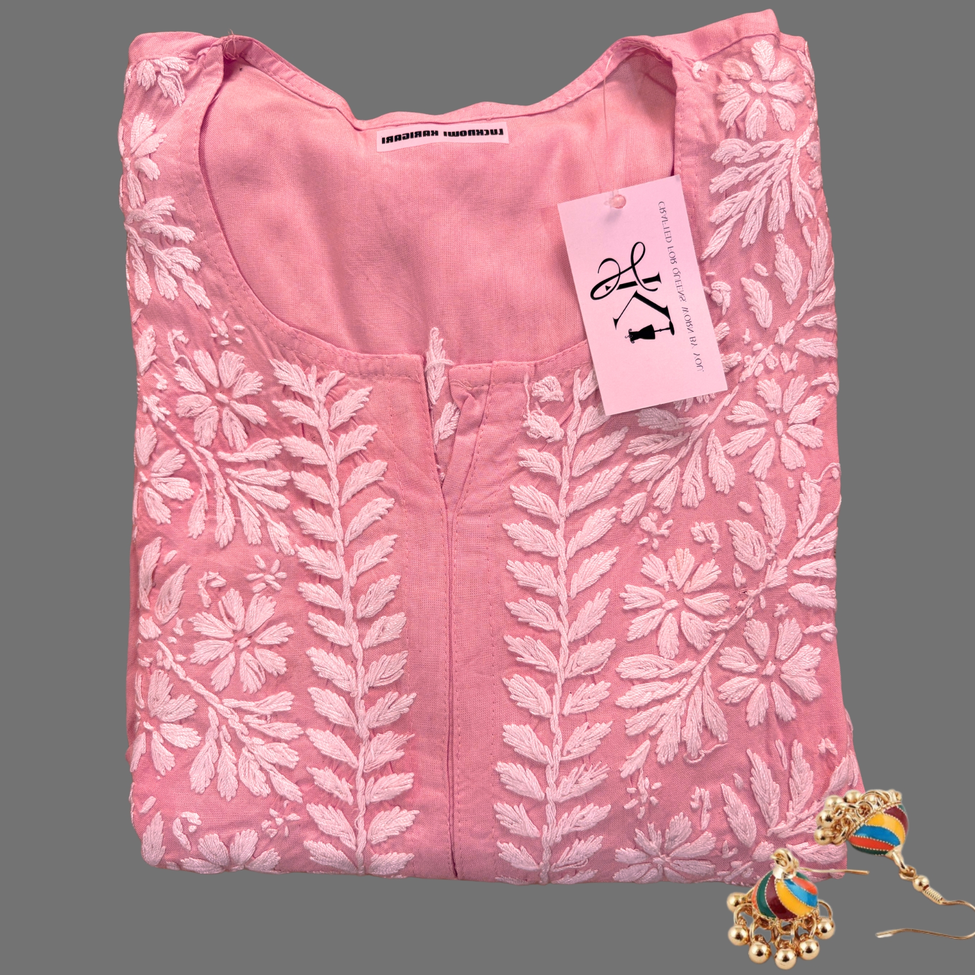 Lina Rayon Dark Peach Kurti