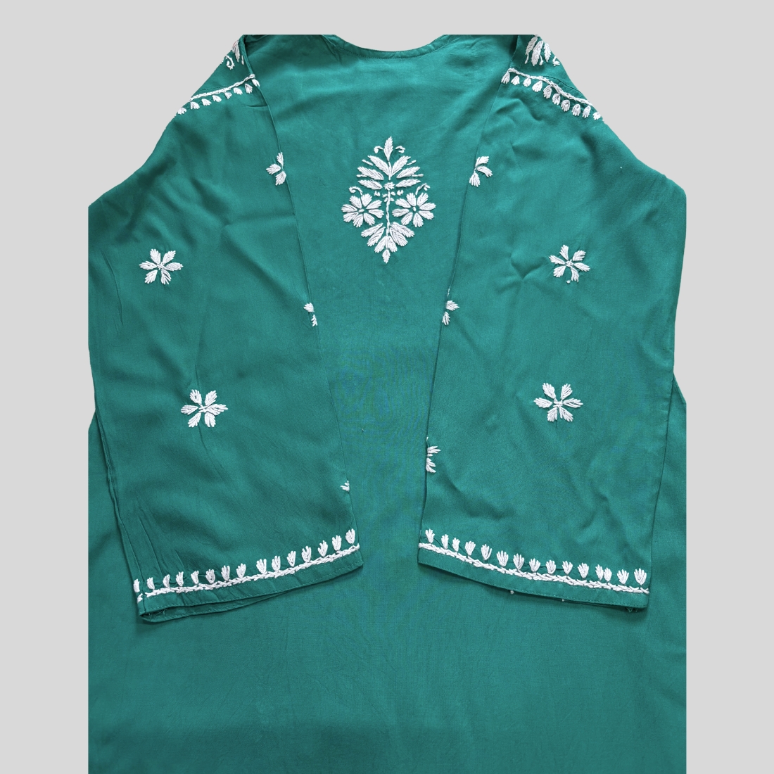 Lina Rayon Teal Green Kurti