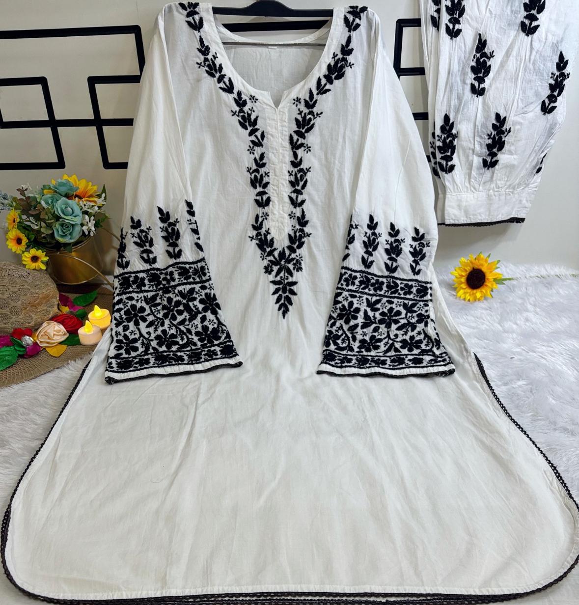 Malmal Cotton-White Kurta with Afgani Shalwar