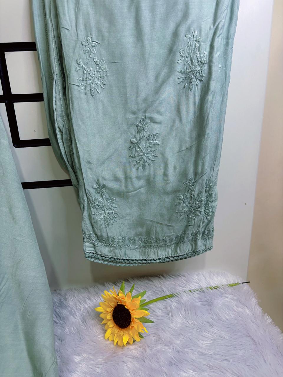 Maslin Cord Set in Aqua Blue