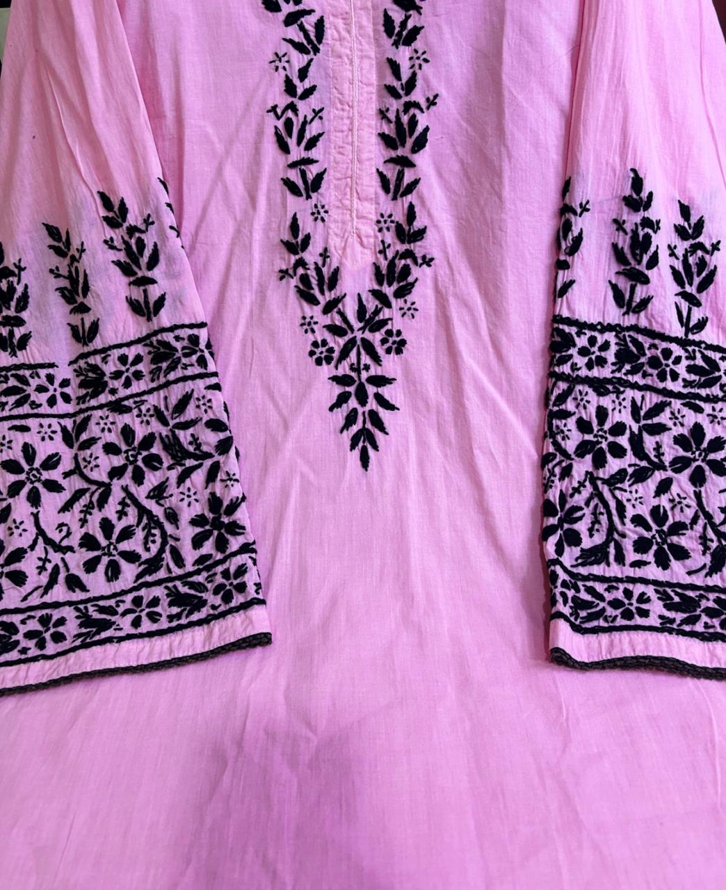 Malmal Cotton- Pink Kurta with Afgani Shalwar 