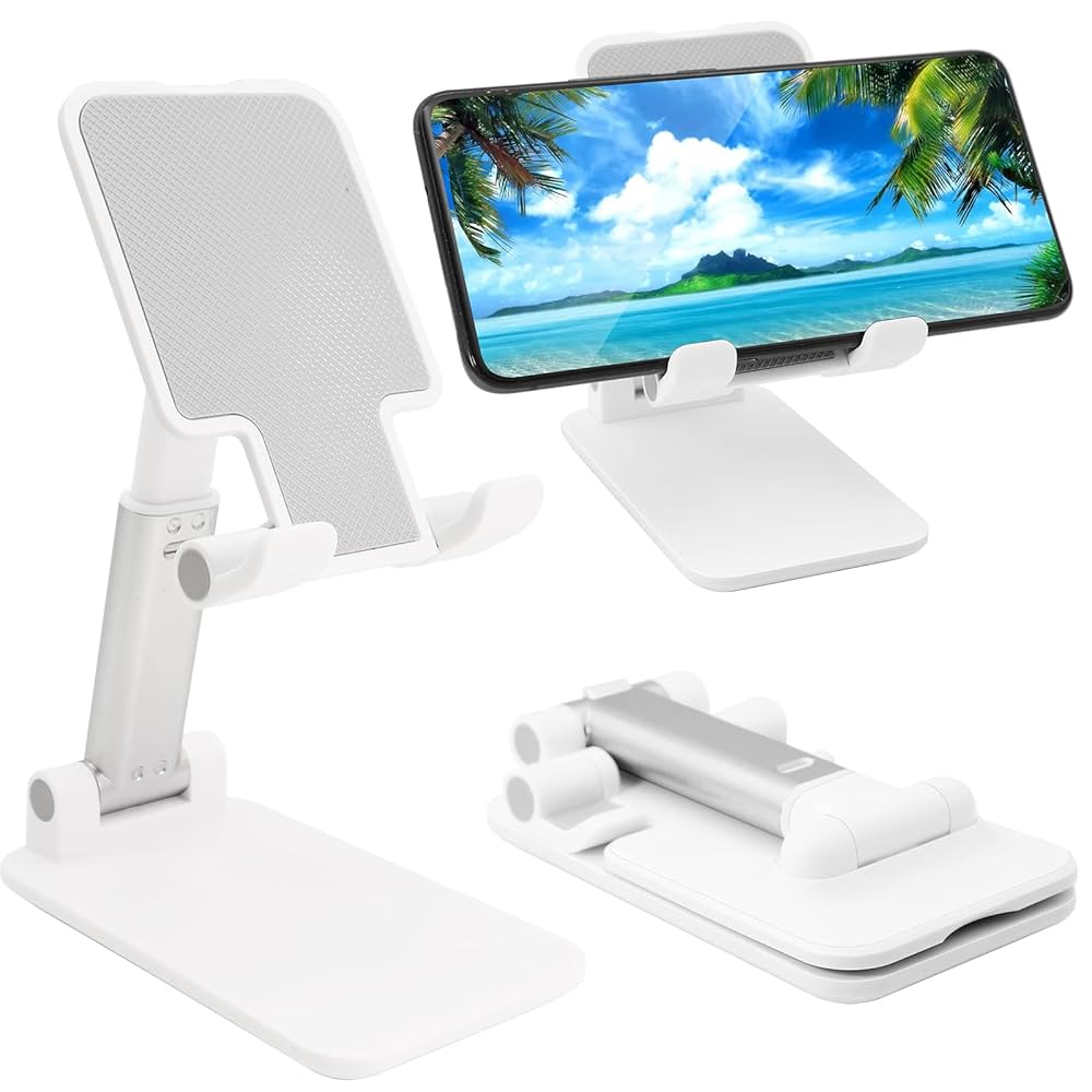 Adjustable foldable phone stand