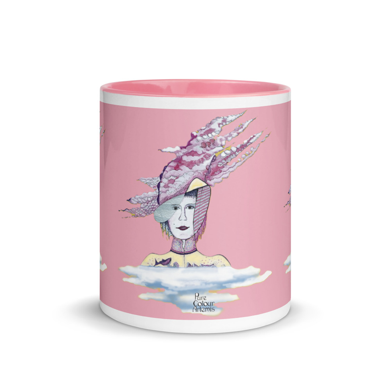 Taza artística rosa
