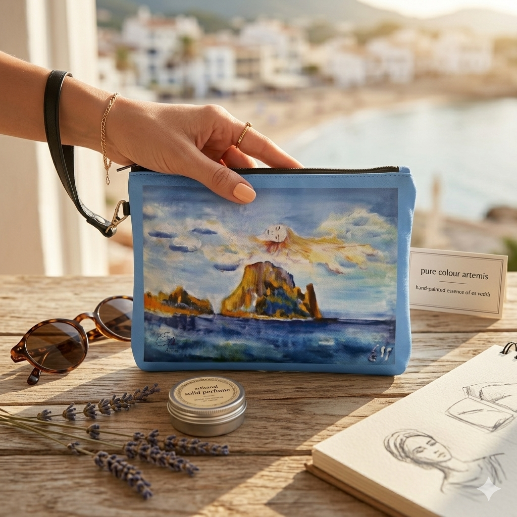 Bolso de mano pintado a mano