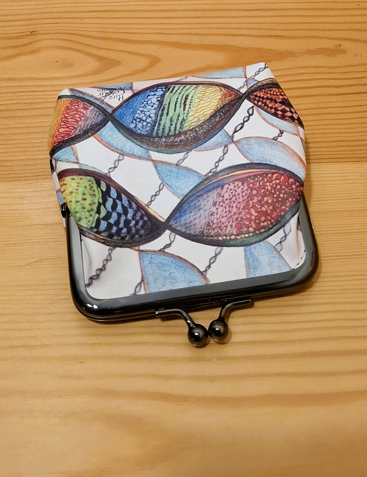 Monedero artístico Structures pintura original de Elena Exenberger