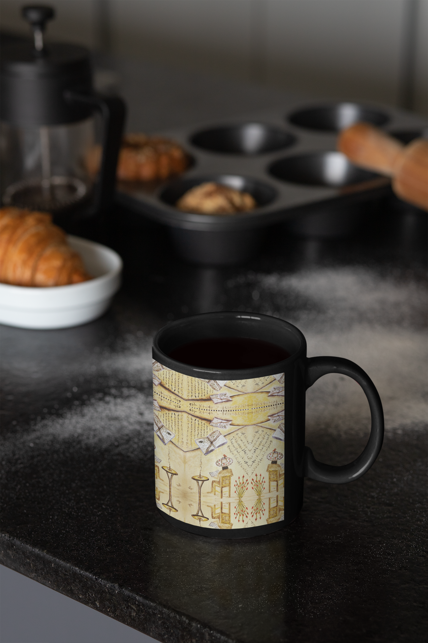 Taza de desayuno con diseño vintage | Vintage design breakfast mug