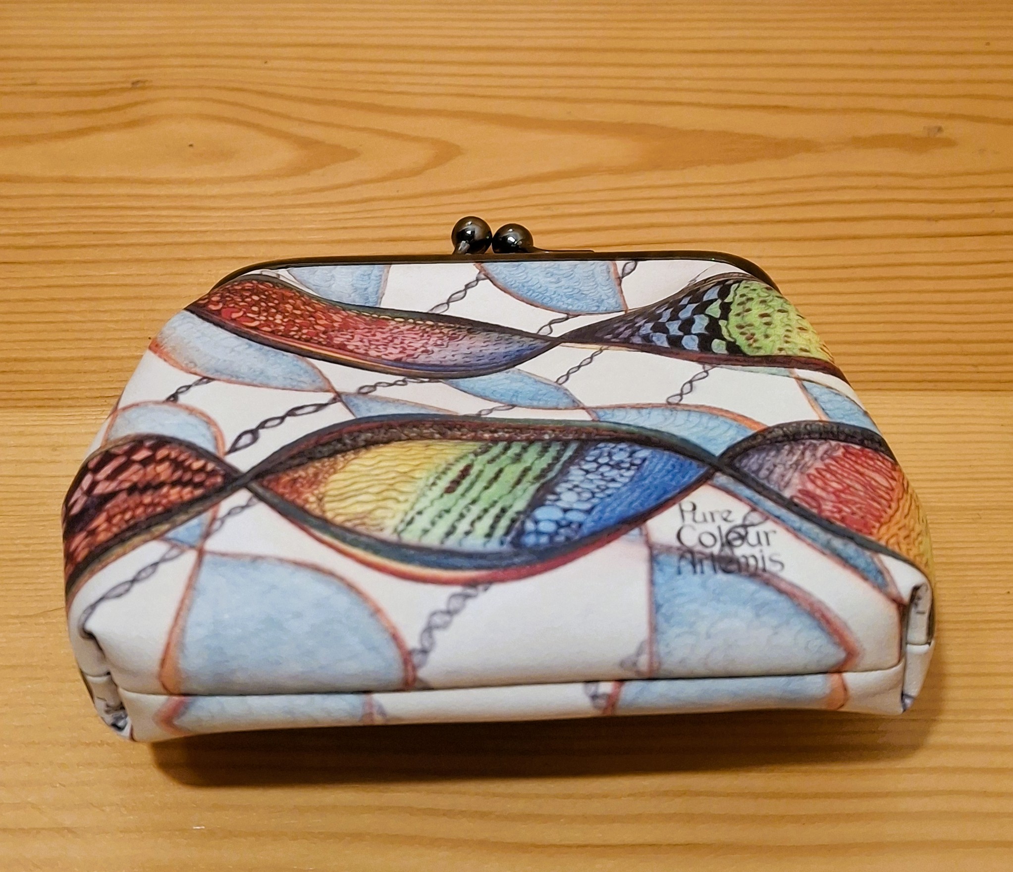 Monedero artístico Structures pintura original de Elena Exenberger