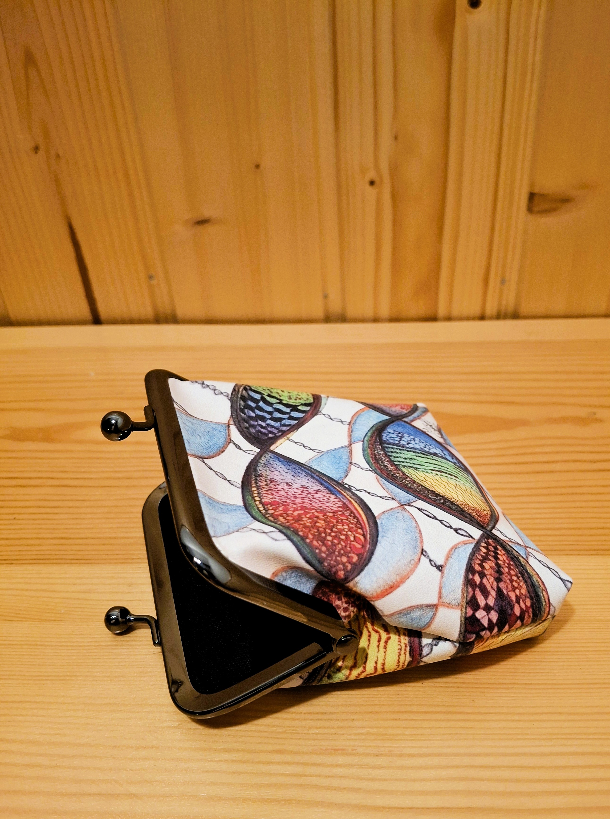 Monedero artístico Structures pintura original de Elena Exenberger