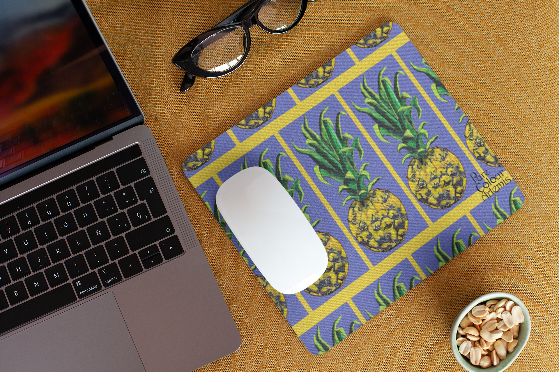 Alfombrilla de ratón Piñas Pop Art