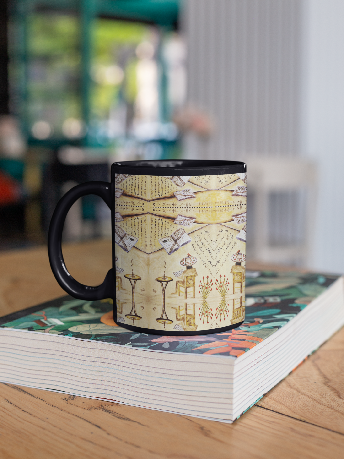 Taza de desayuno con diseño vintage | Vintage design breakfast mug