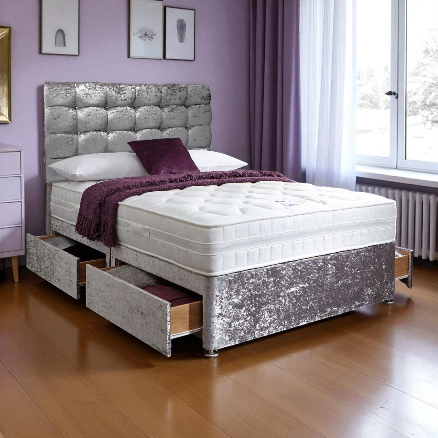 Celeste Luxe Velvet Divan Bed