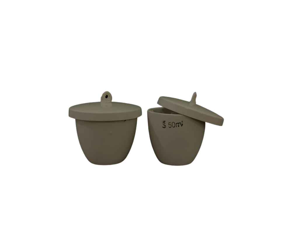 CRISOL DE PORCELANA C/TAPA 50 ML