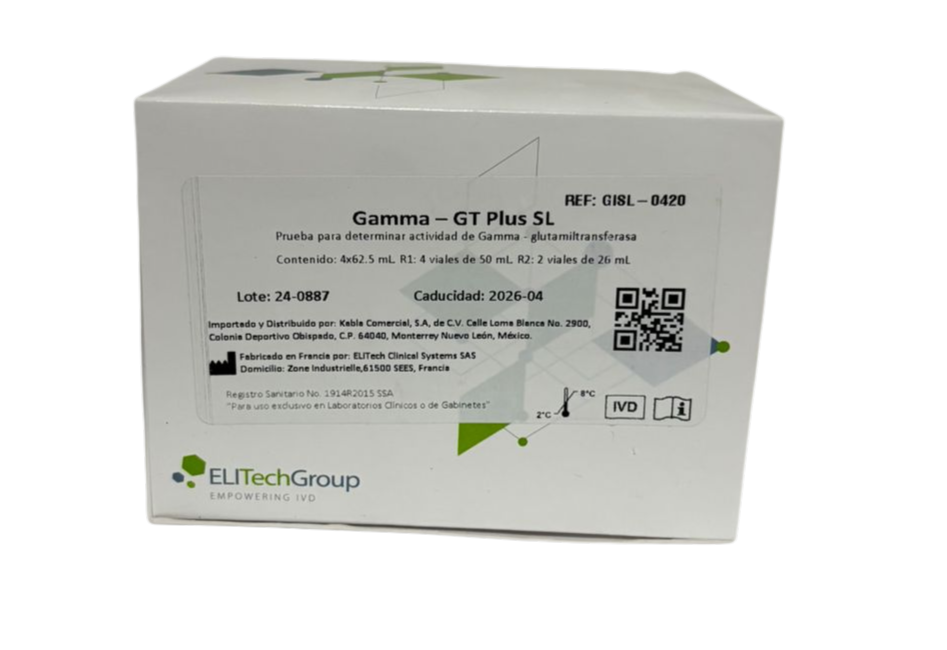 ELITECH GAMMA GLUTAMITRANSFERRINASA (y-GGT) (GGT) 4X62.5 ML