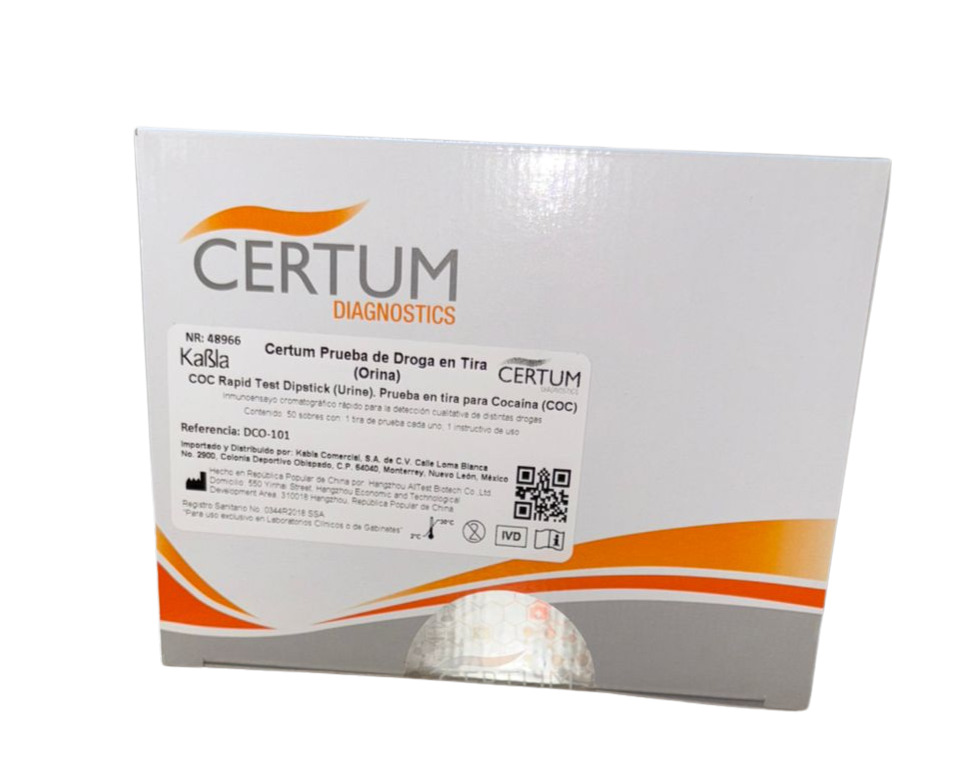 PRUEBA DE COCAINA EN TIRA C/50 CERTUM