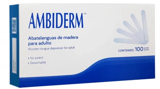 ABATELENGUAS AMBIDERM MADERA 18X15 C/100