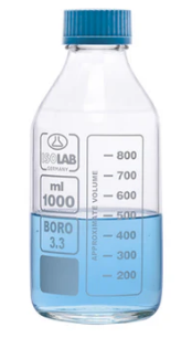 BOTELLA DE VIDRIO CON TAPA DE ROSCA, 1000 ML ISOBLA