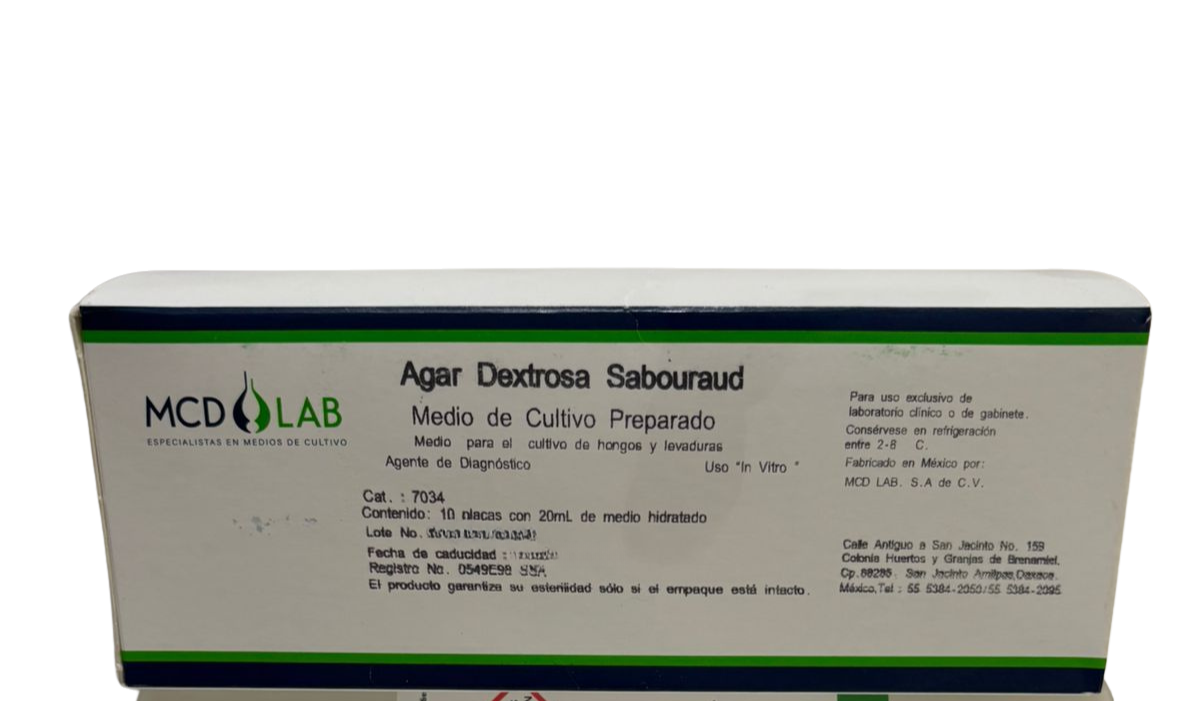 AGAR DEXTROSA SABOURAUD PQTE/10 PLACAS