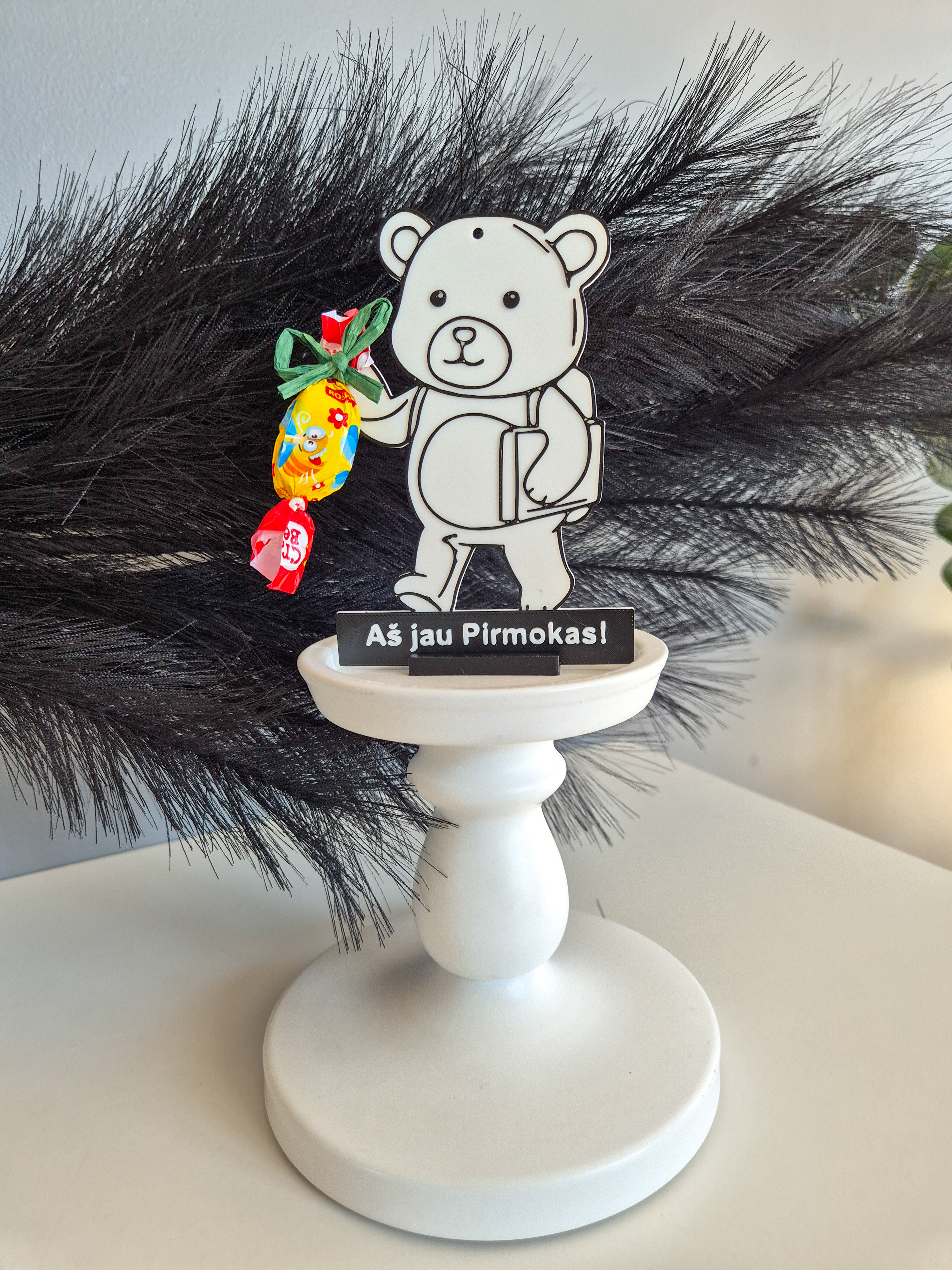 Personalizuota meškiuko dovana mokiniui