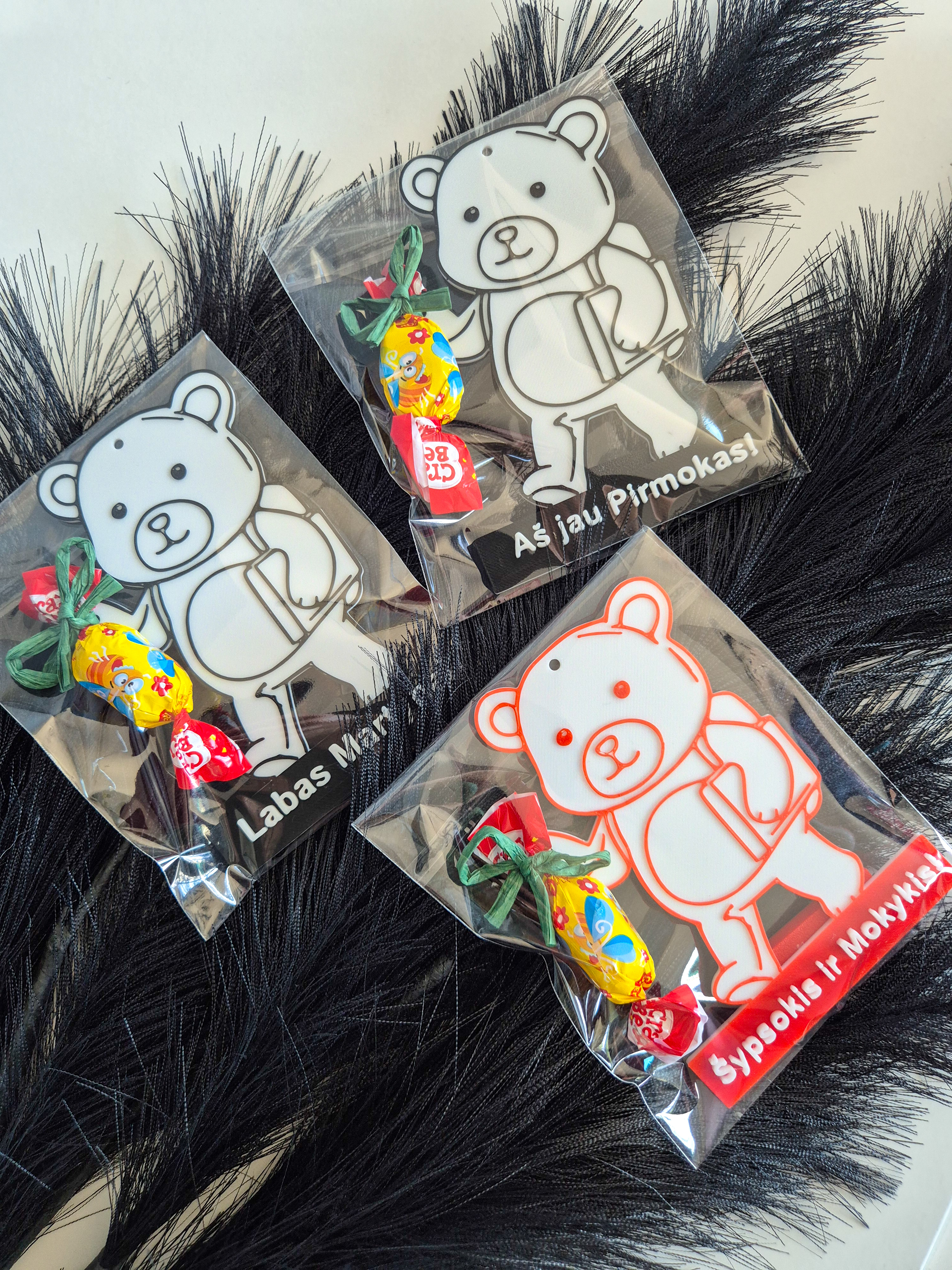 Personalizuota meškiuko dovana mokiniui