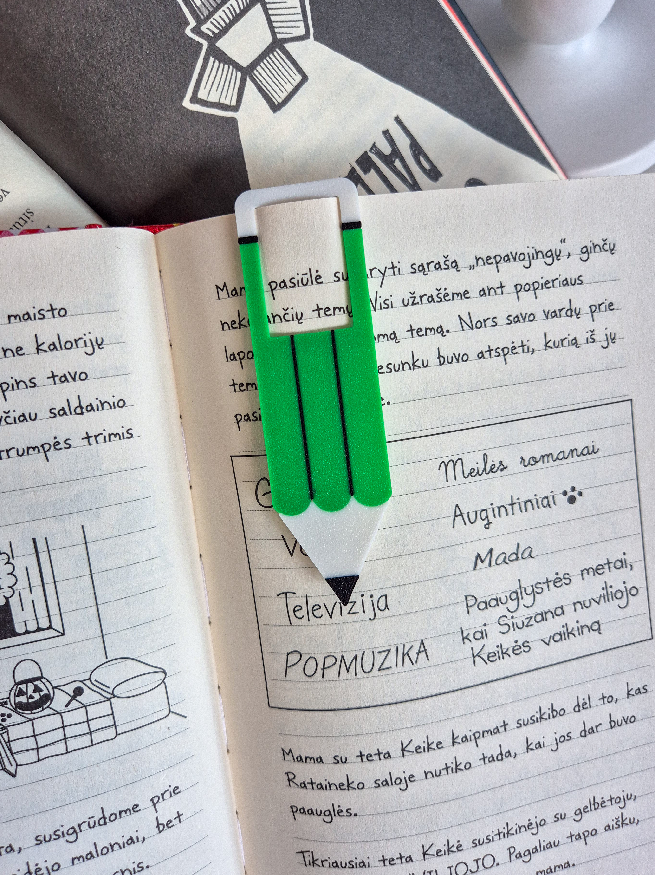 Pieštuko formos skirtukas