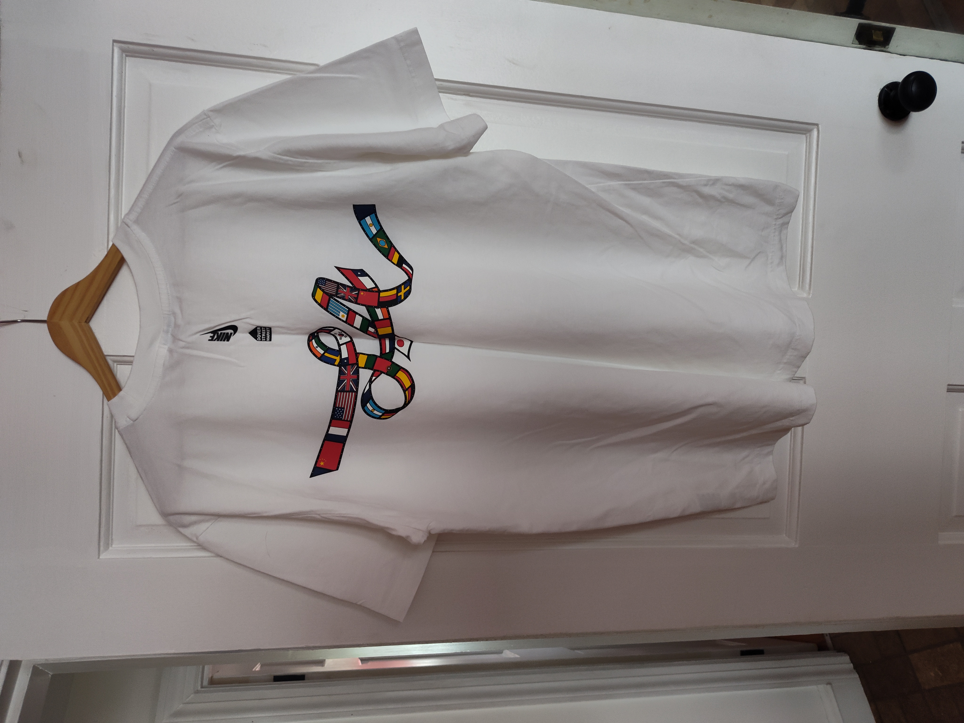 Dover street market X Nike Colorful Patterned White T-Shirt