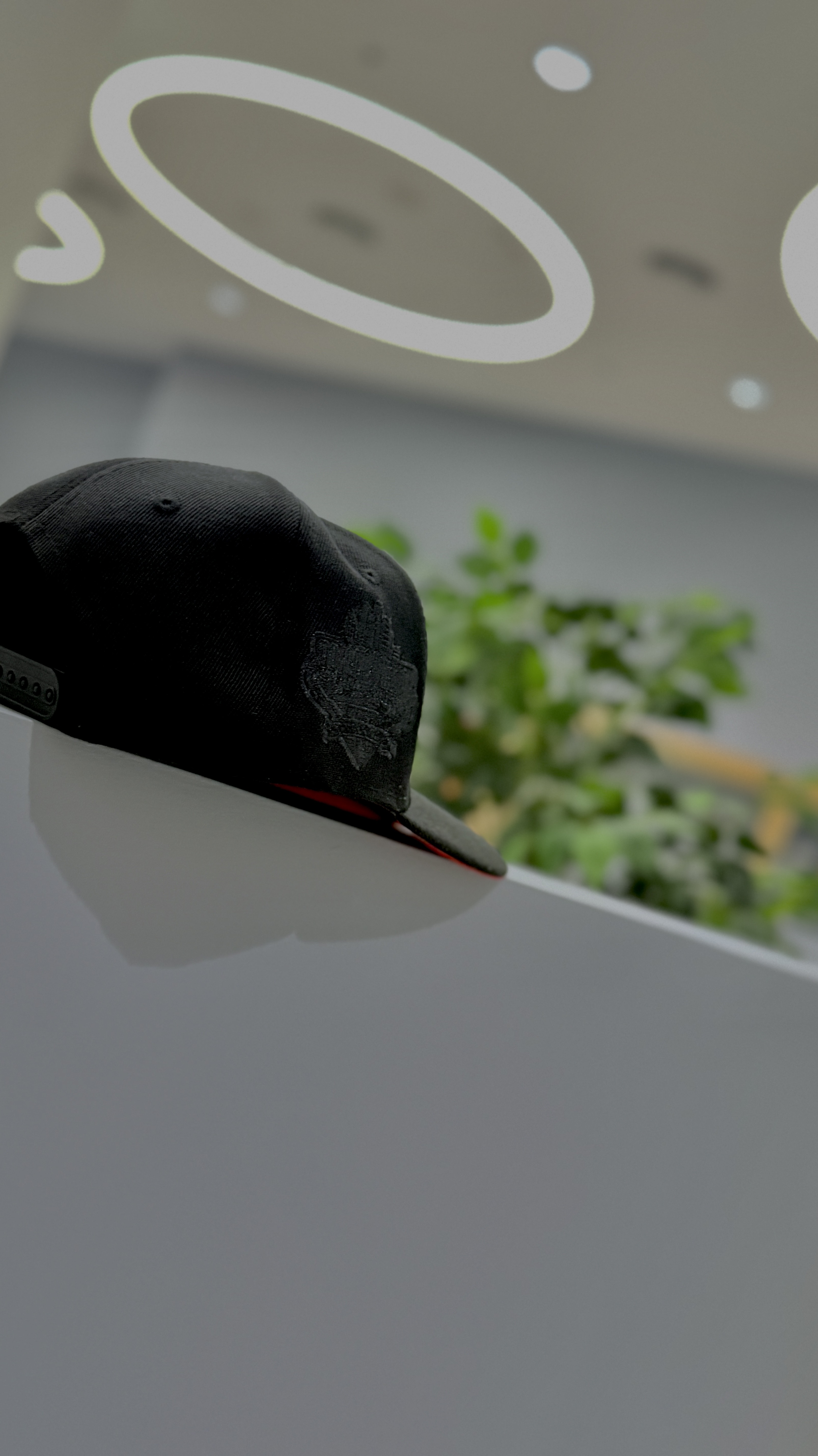 Black Baseball Cap with Flame Embroidery