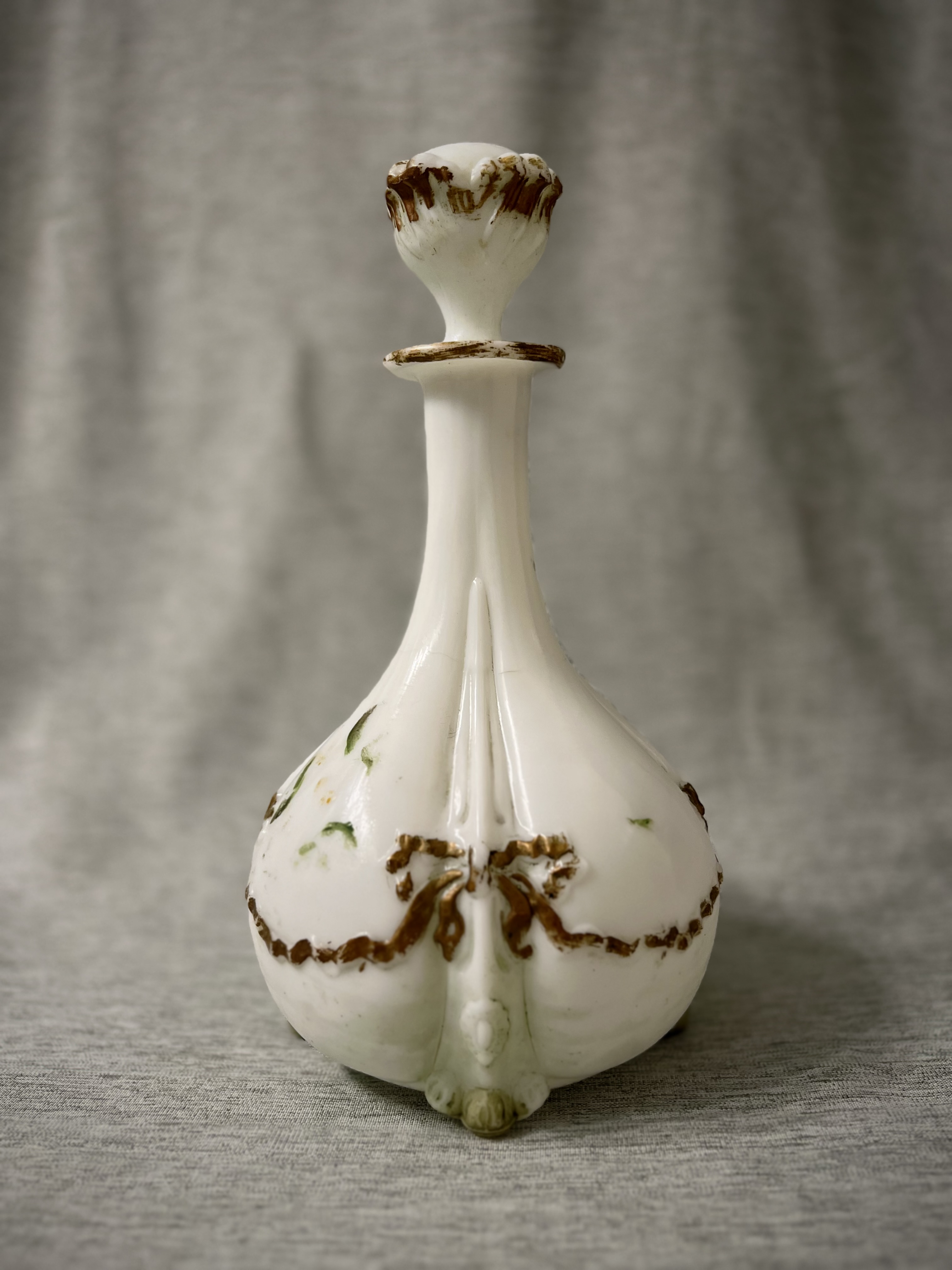 7 • Painted Milk Glass Decanter