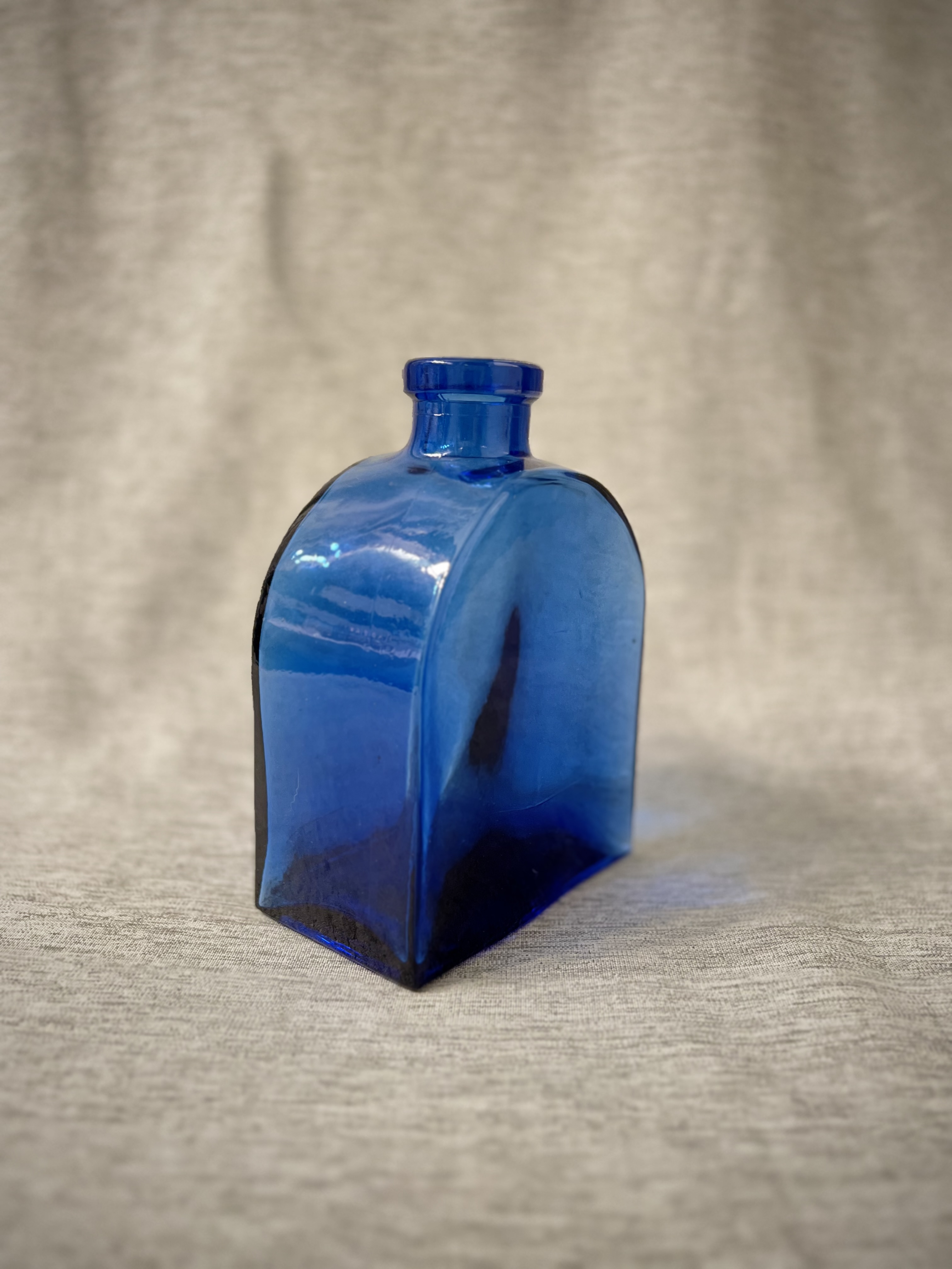 29 • Squat Li’l Empoli-Style Cobalt Blue Decanter Bottle