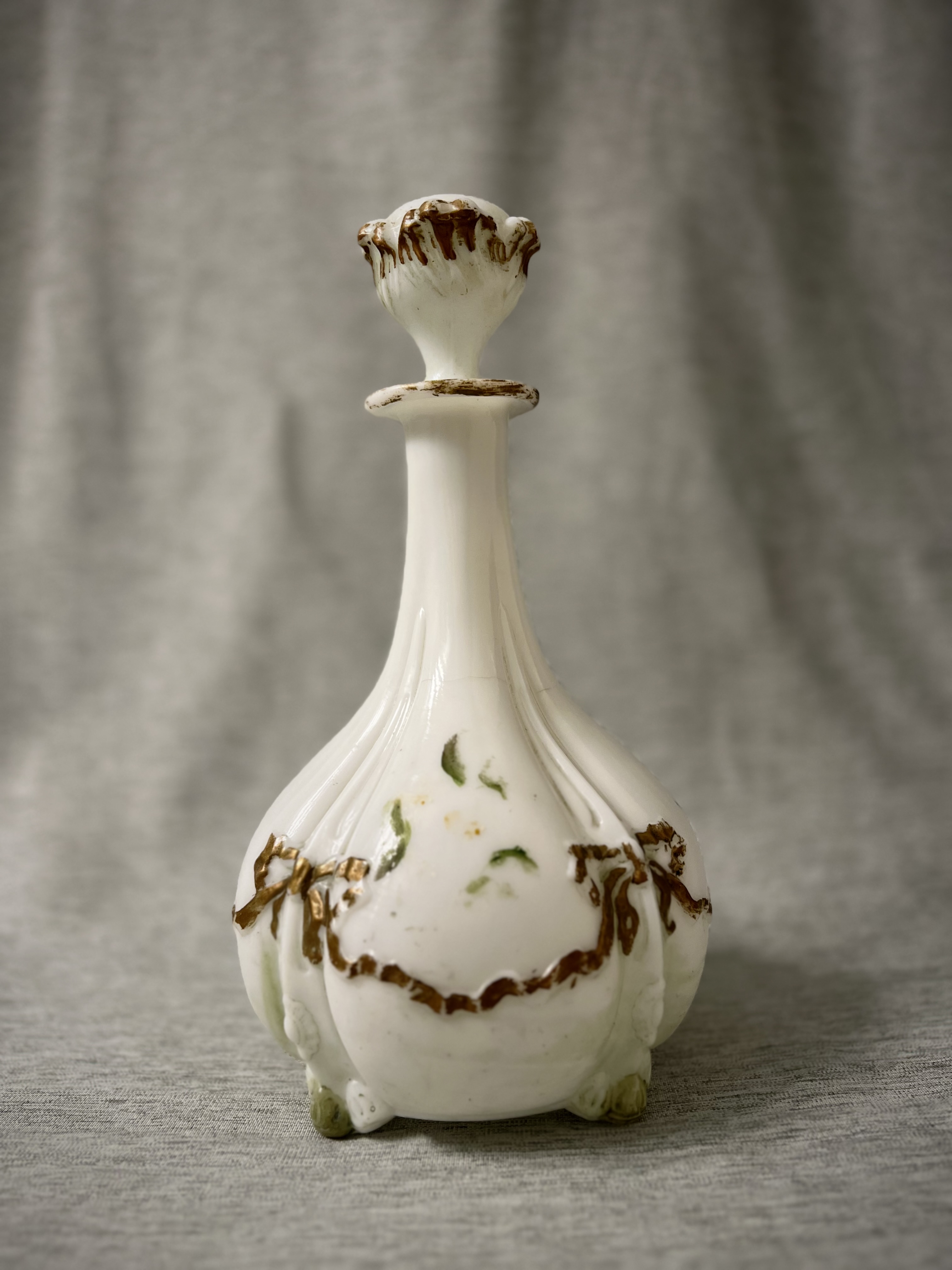 7 • Painted Milk Glass Decanter