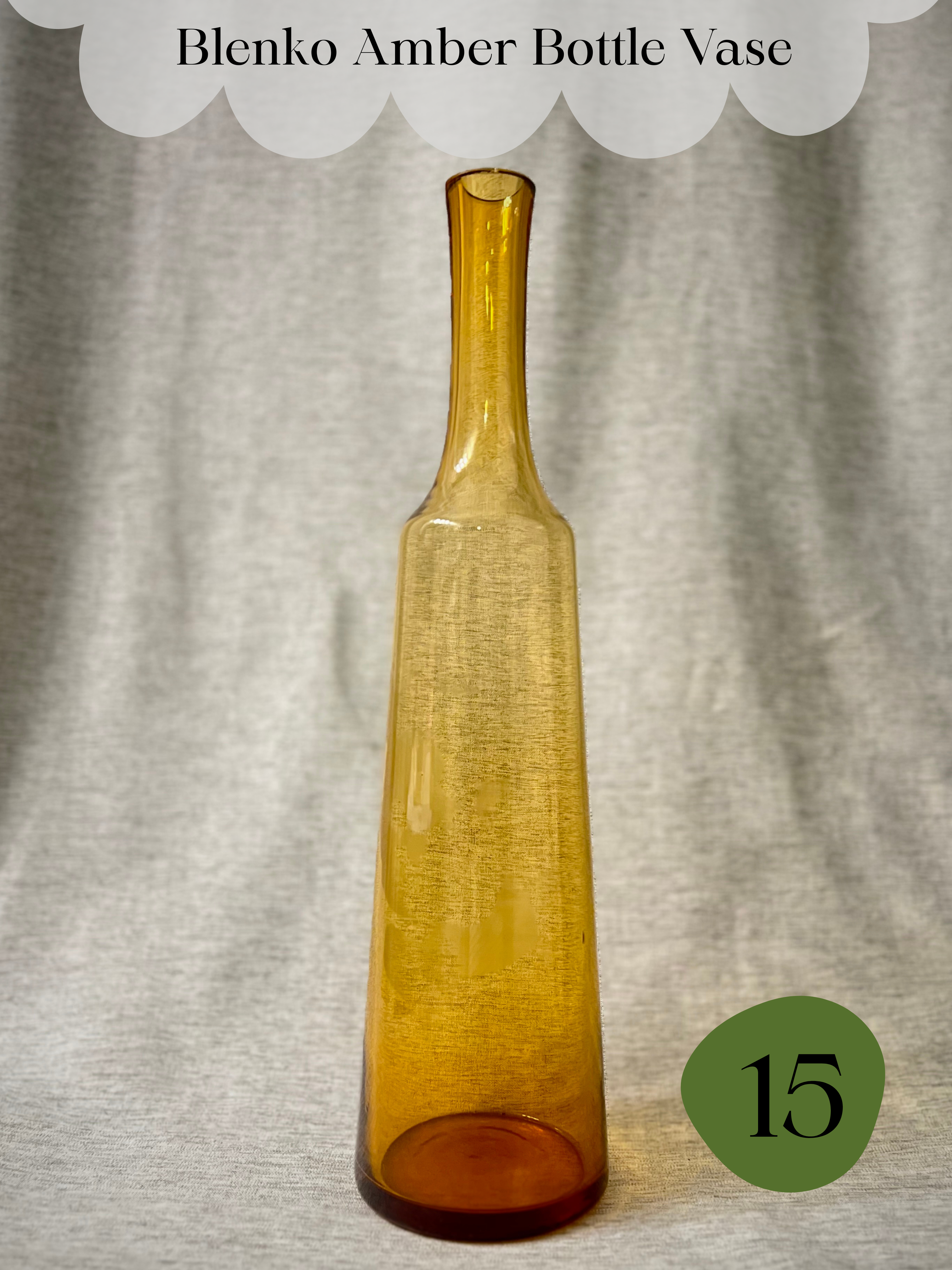 15 • Blenko Amber Bottle Vase