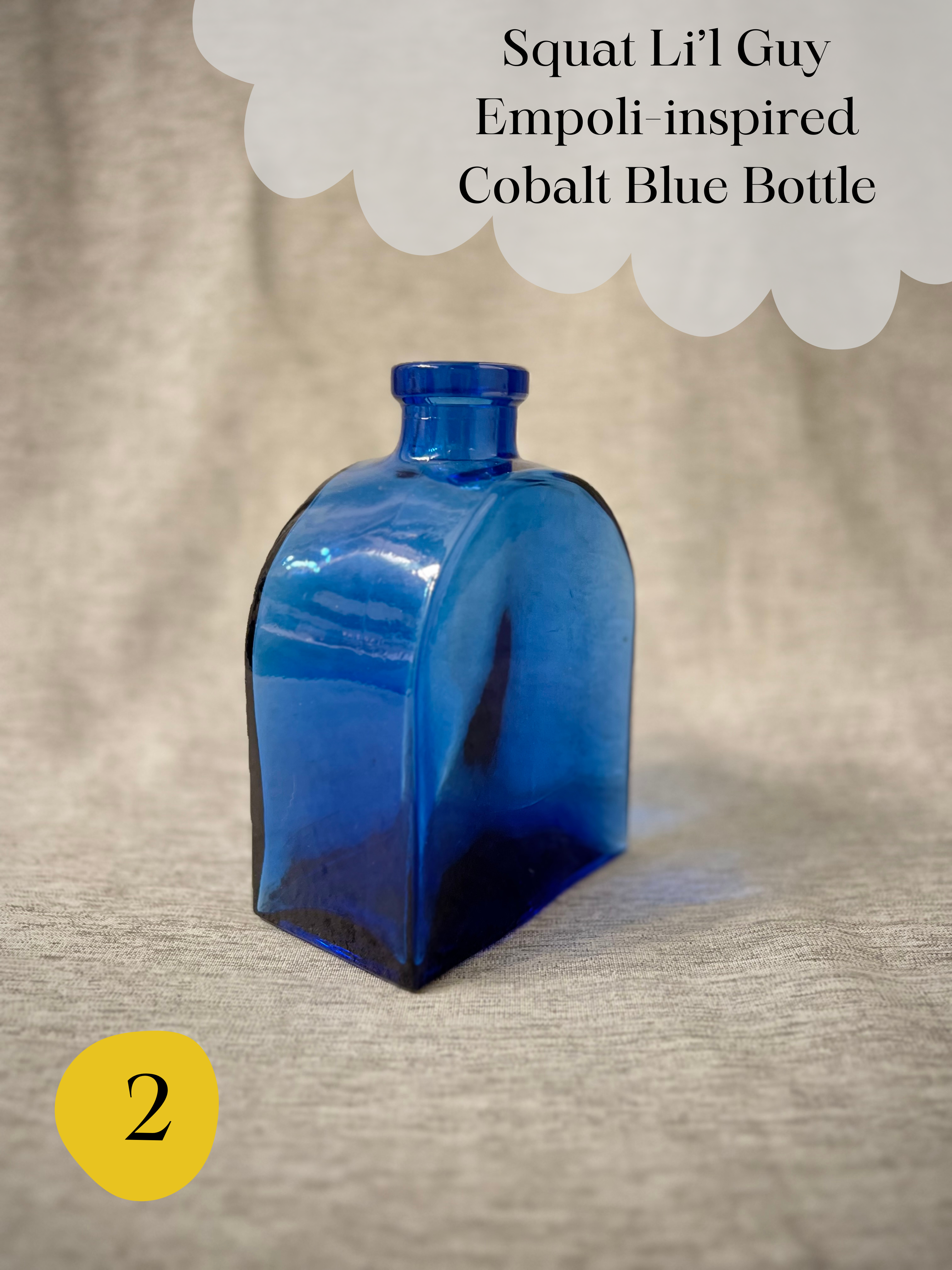2 • Squat Li’l Guy Empoli Inspired Cobalt Blue Bottle
