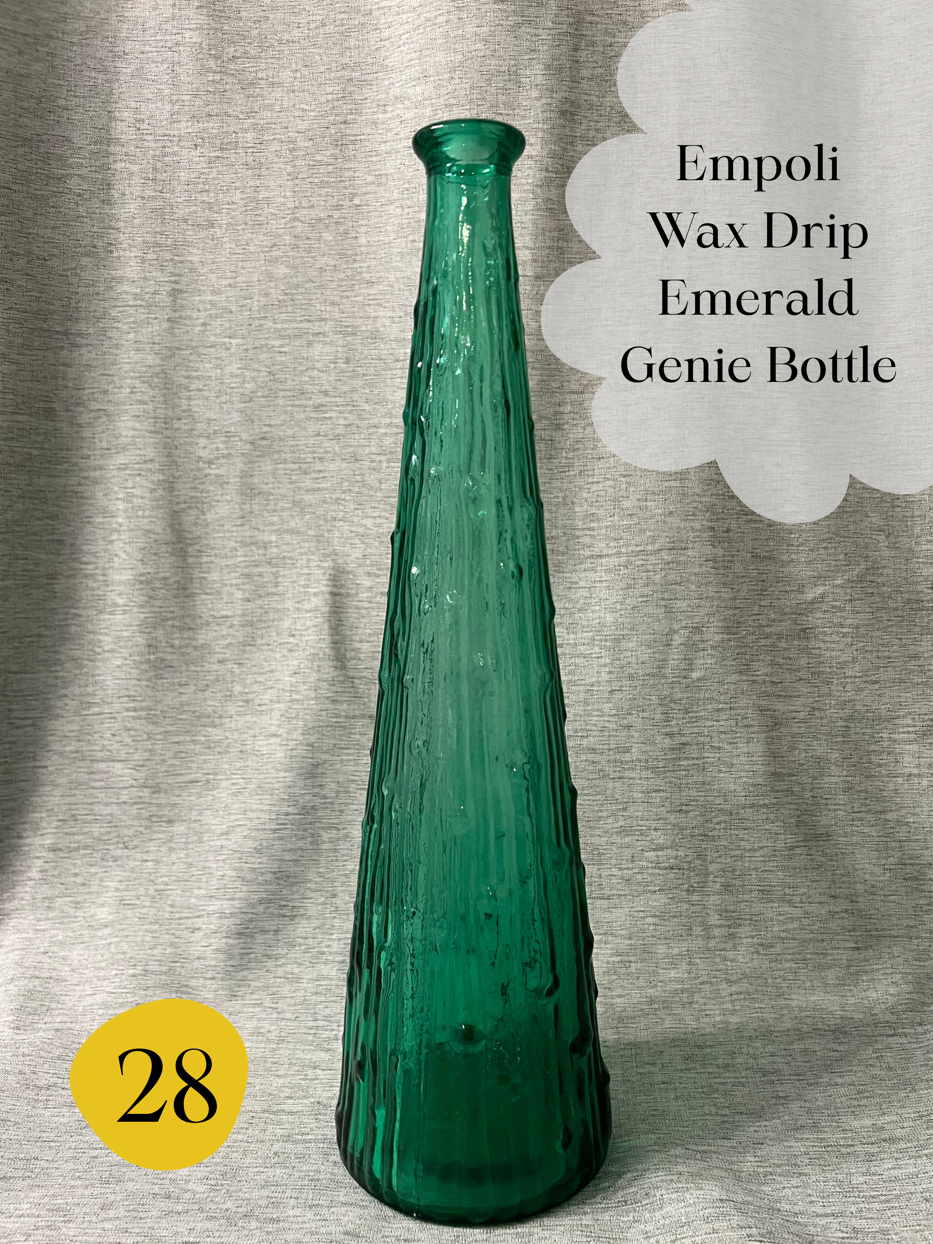 28 • Empoli Wax Drip Emerald Genie Bottle