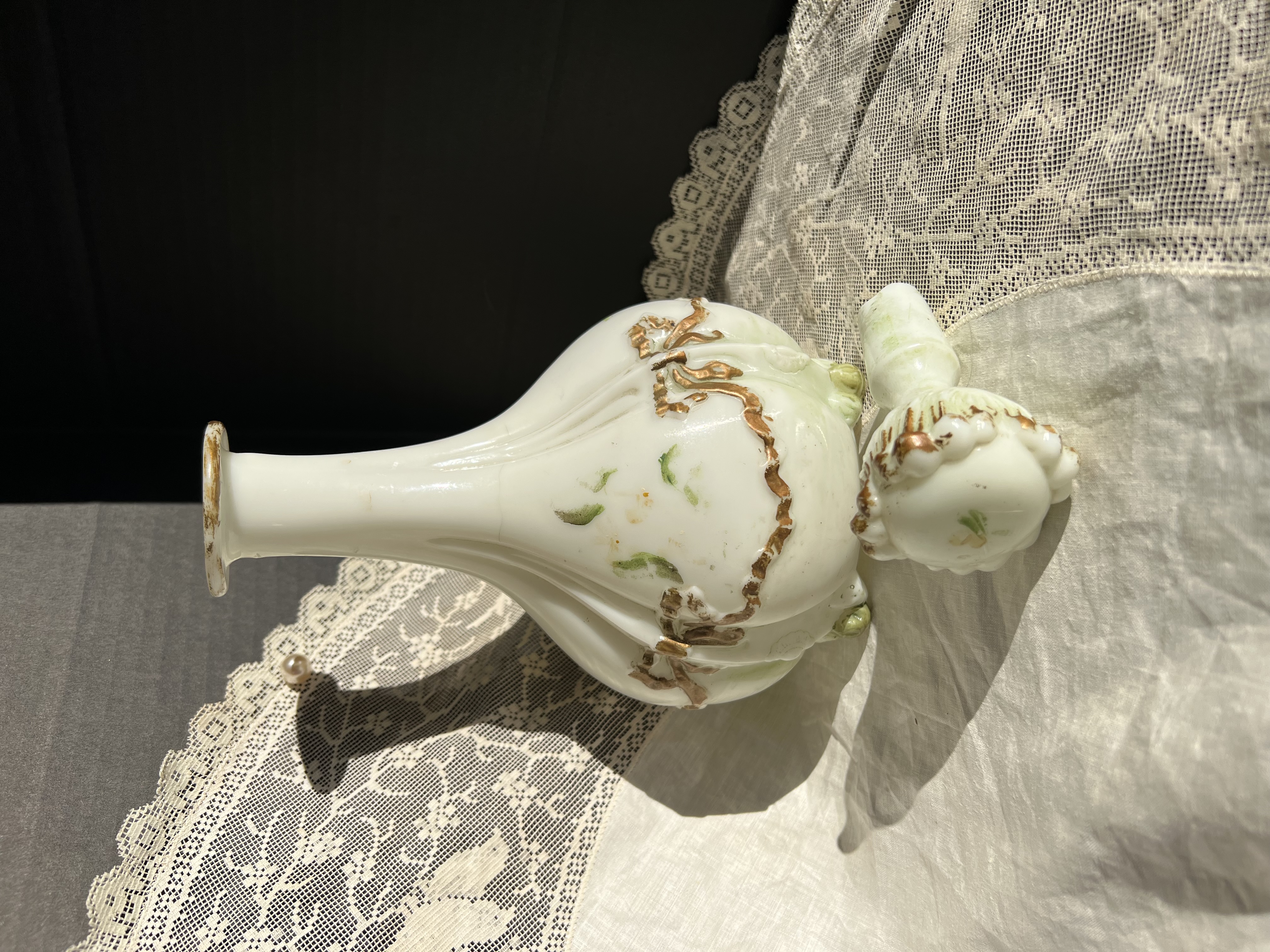 7 • Painted Milk Glass Decanter