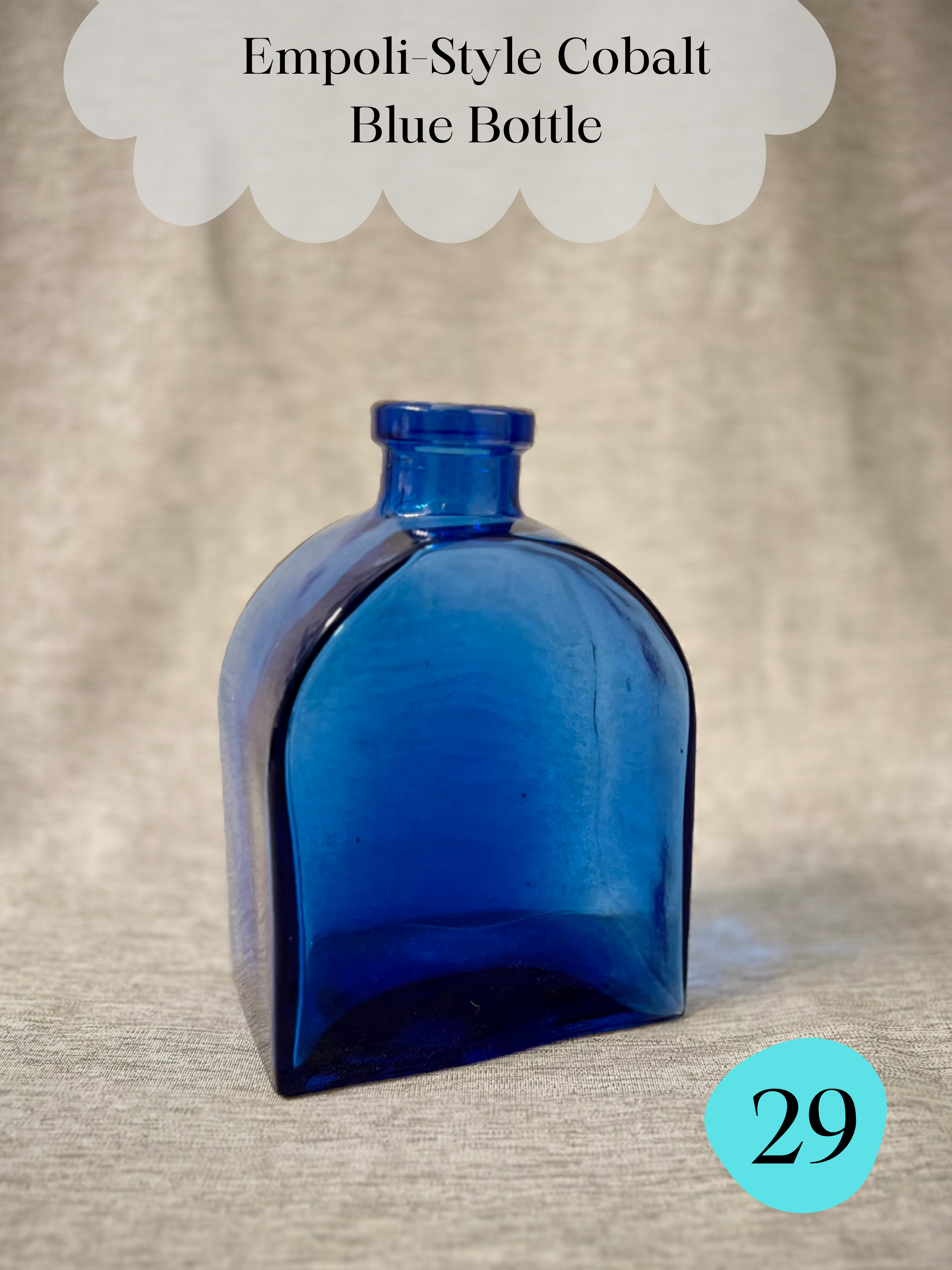 29 • Squat Li’l Empoli-Style Cobalt Blue Decanter Bottle