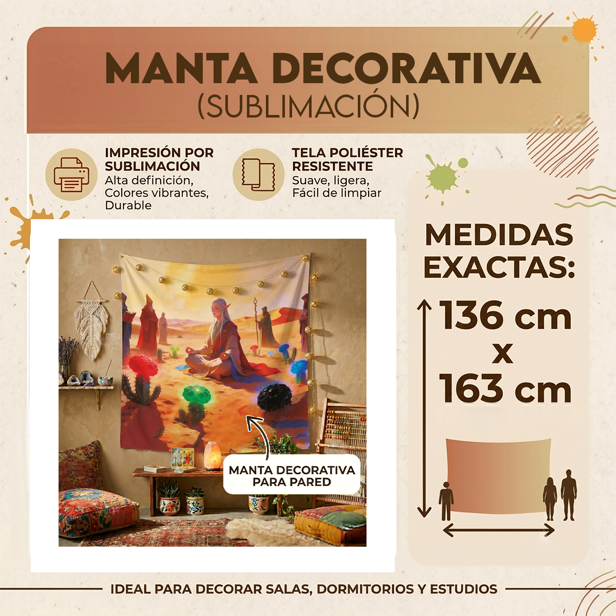 Manta Élfica Meditando en el Desierto