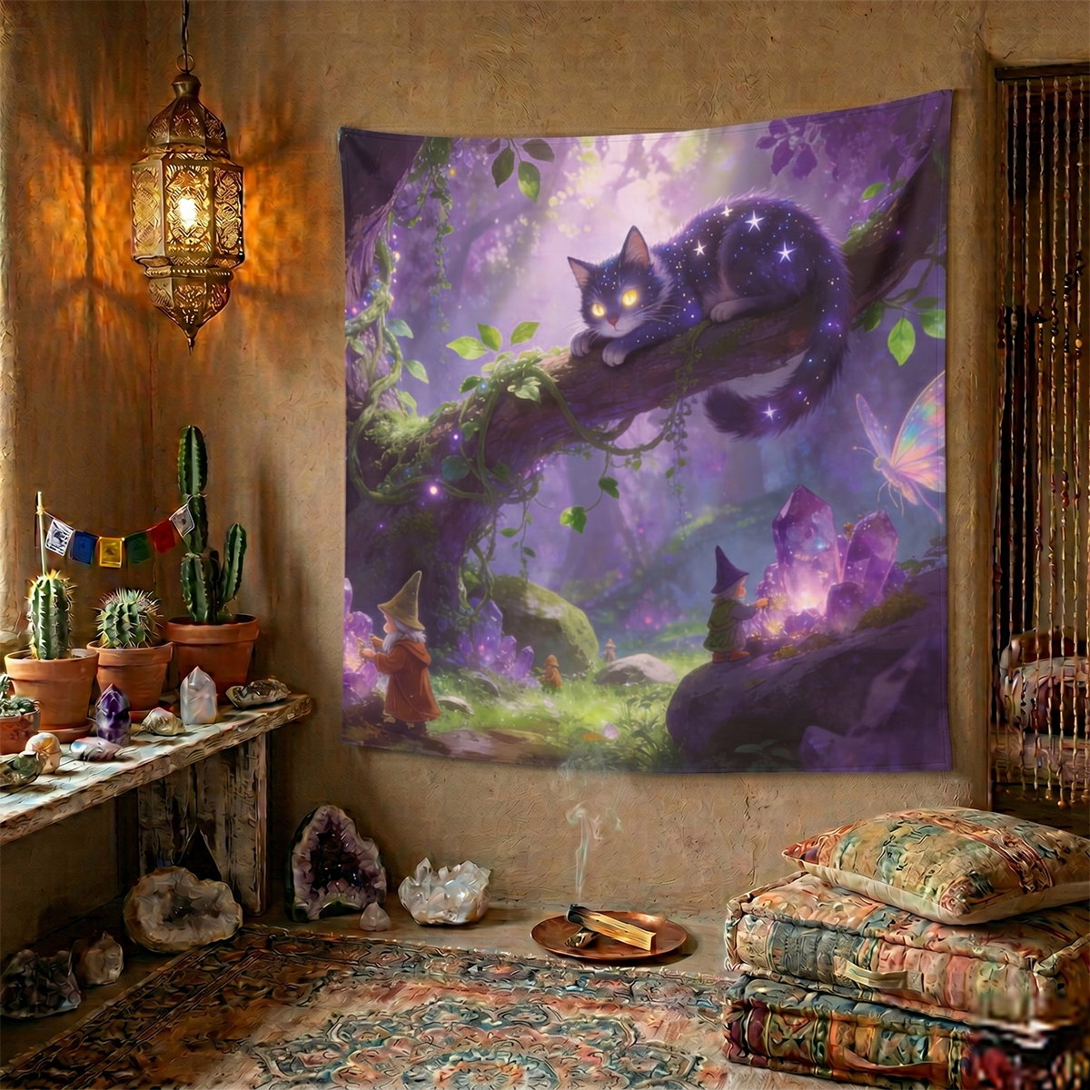 Manta Decorativa Gato Mágico