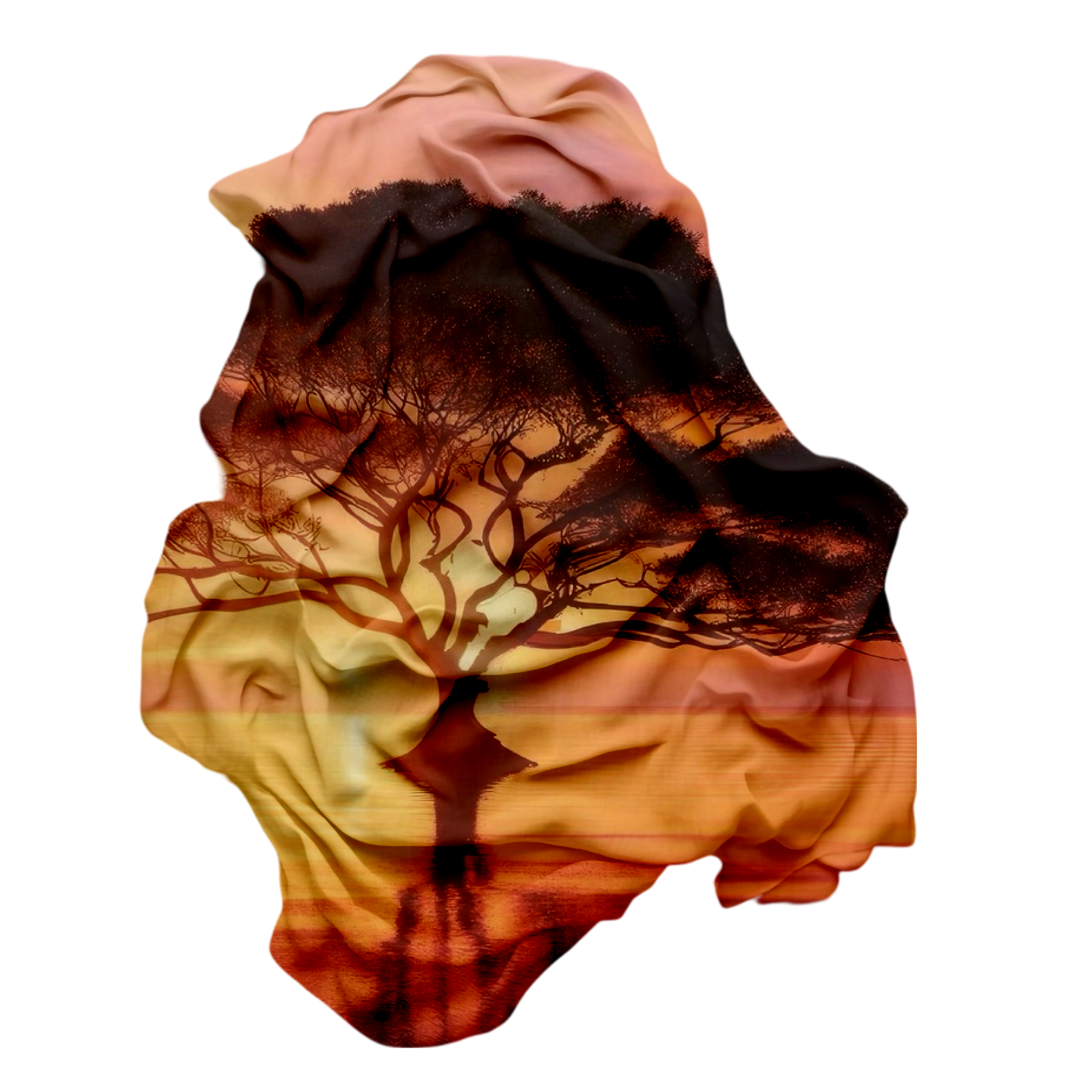 Manta Árbol al Atardecer