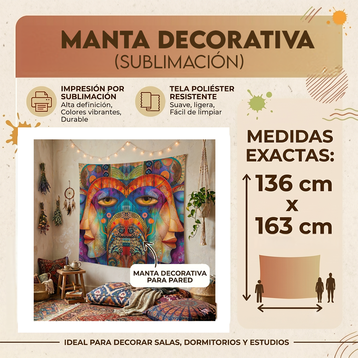 Póster Arte Psicodélico Colorido