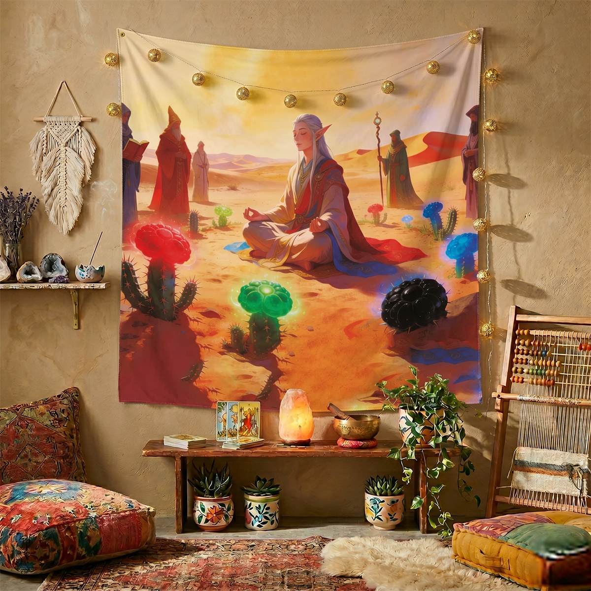 Manta Élfica Meditando en el Desierto