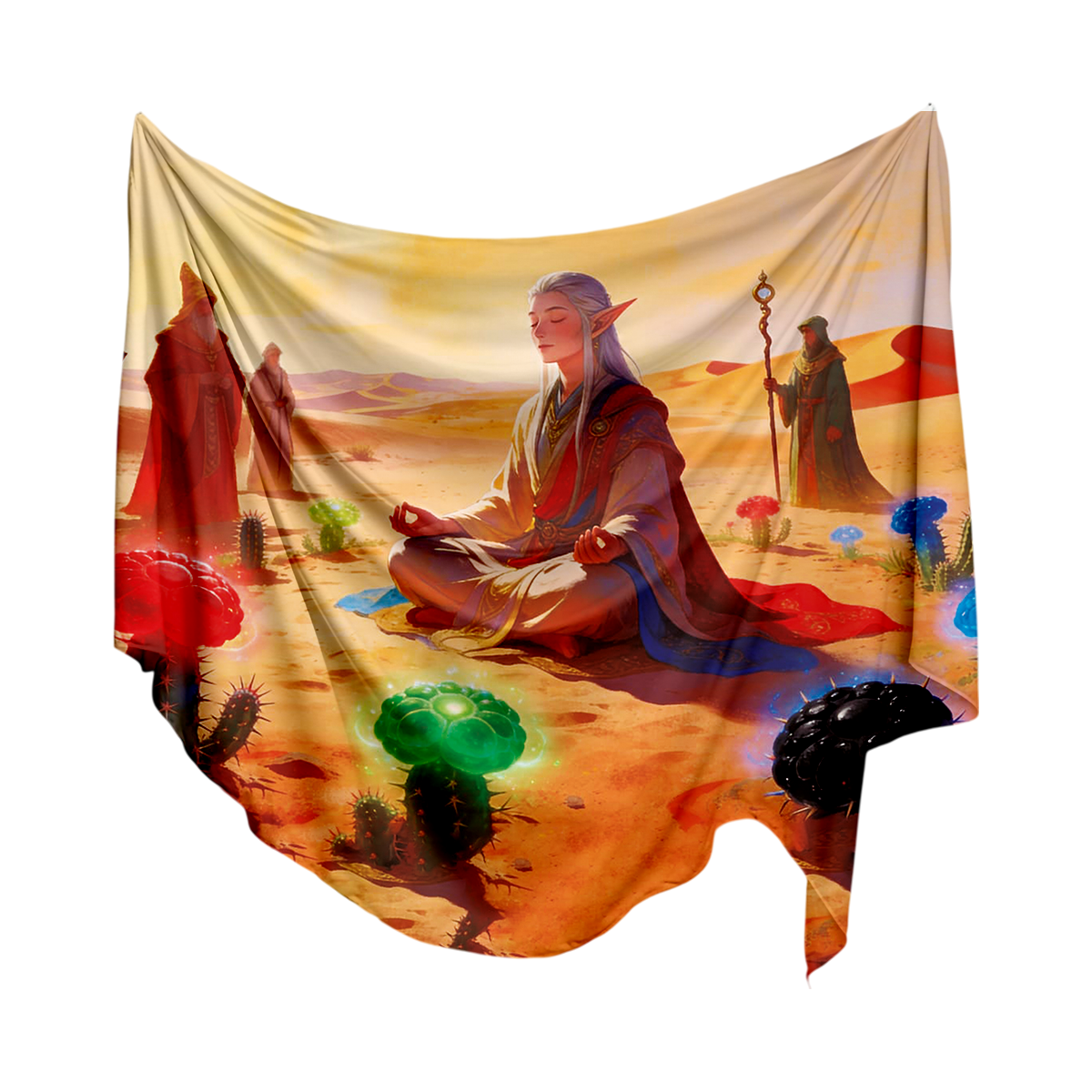 Manta Élfica Meditando en el Desierto