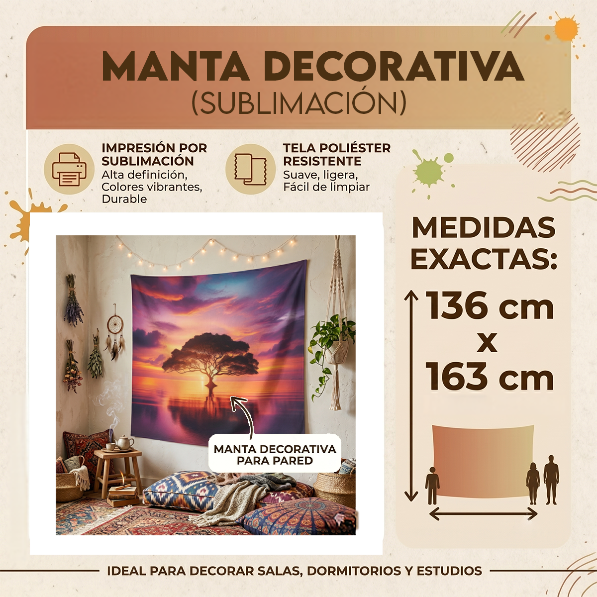 Manta Árbol al Atardecer